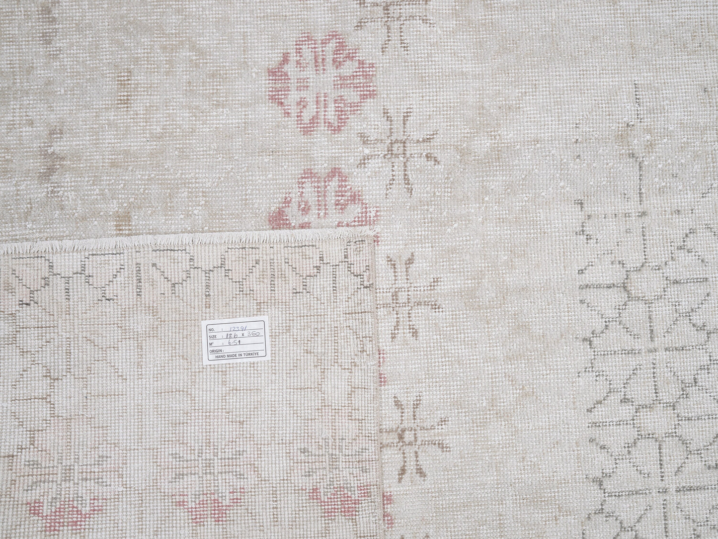 Oushak Rug, Handmade Rug, Turkish Rug, Vintage Rug, Area Rug, Turkey Rug, Scandinavian Rug, Neutral Rug, Vintage Carpet, Rug 6x11, 12391