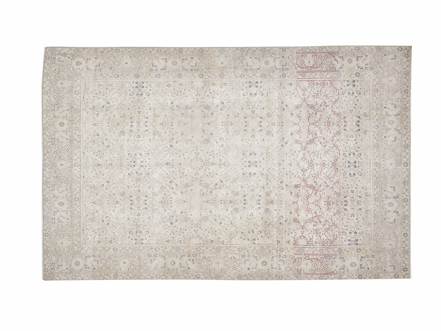 Oushak Area Rug, Turkish Vintage Handmade Rug, Neutral Faded Rug, Turkish Carpet, Carpet Rug, Scandinavian Rug, Rug 4x6, Turkey Rug, 12455