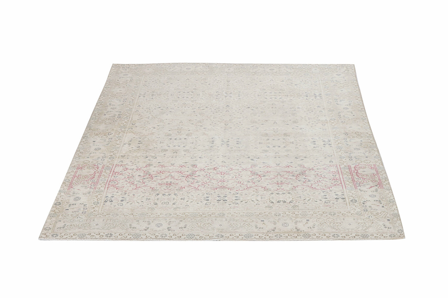 Oushak Area Rug, Turkish Vintage Handmade Rug, Neutral Faded Rug, Turkish Carpet, Carpet Rug, Scandinavian Rug, Rug 4x6, Turkey Rug, 12455
