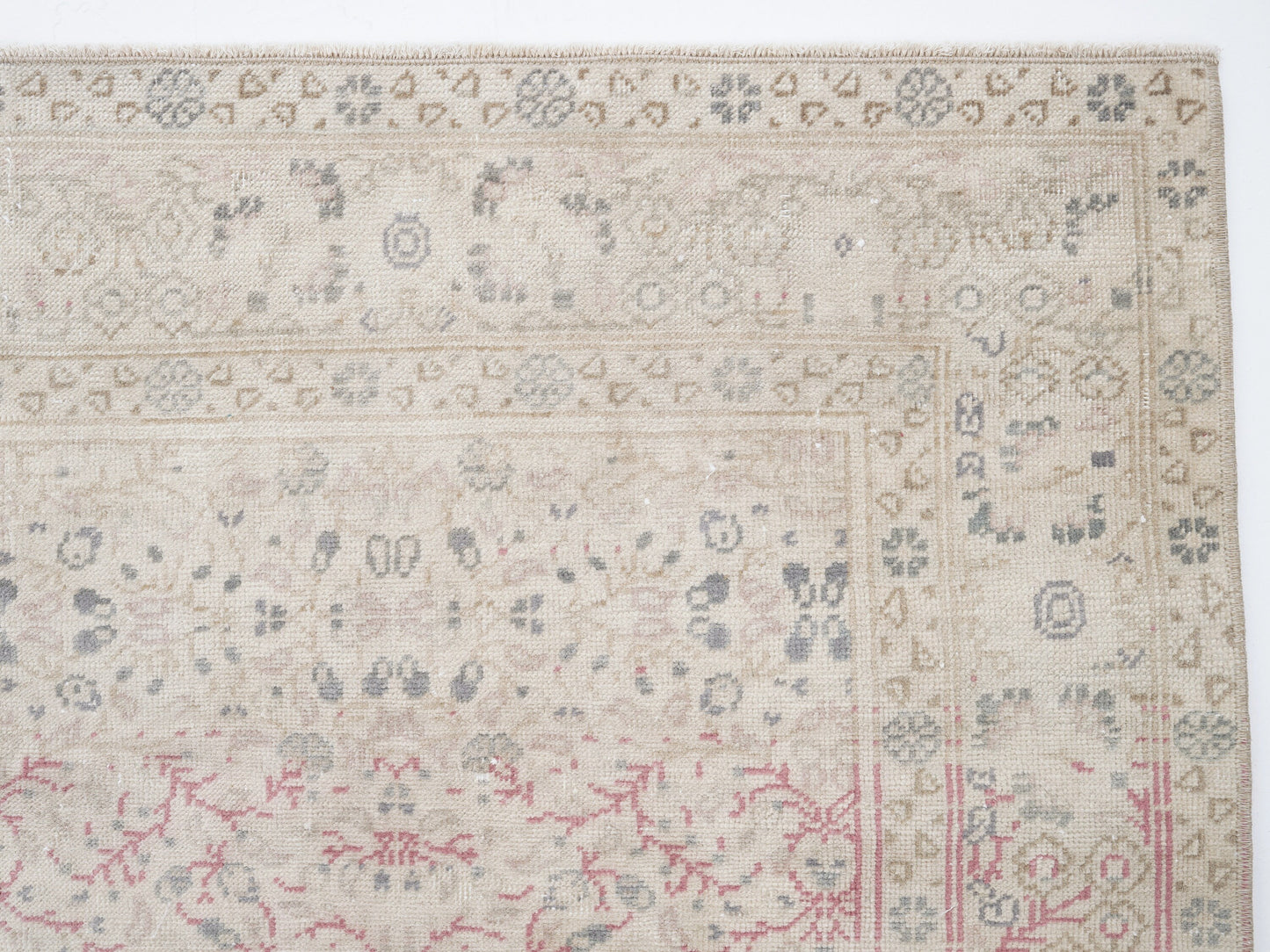 Oushak Area Rug, Turkish Vintage Handmade Rug, Neutral Faded Rug, Turkish Carpet, Carpet Rug, Scandinavian Rug, Rug 4x6, Turkey Rug, 12455