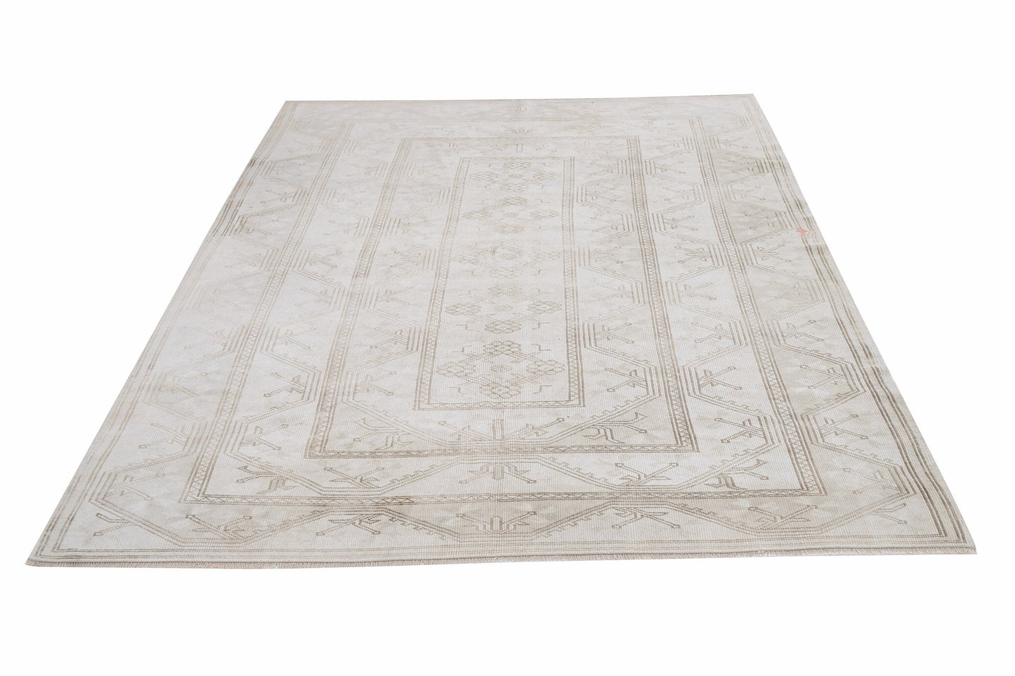 Oushak Area Rug, Turkish Vintage Handmade Rug, Neutral Faded Rug, Rug 6x8, Turkey Rug, Oushak Carpet, Scandinavian Rug, Gray Rug, 12514