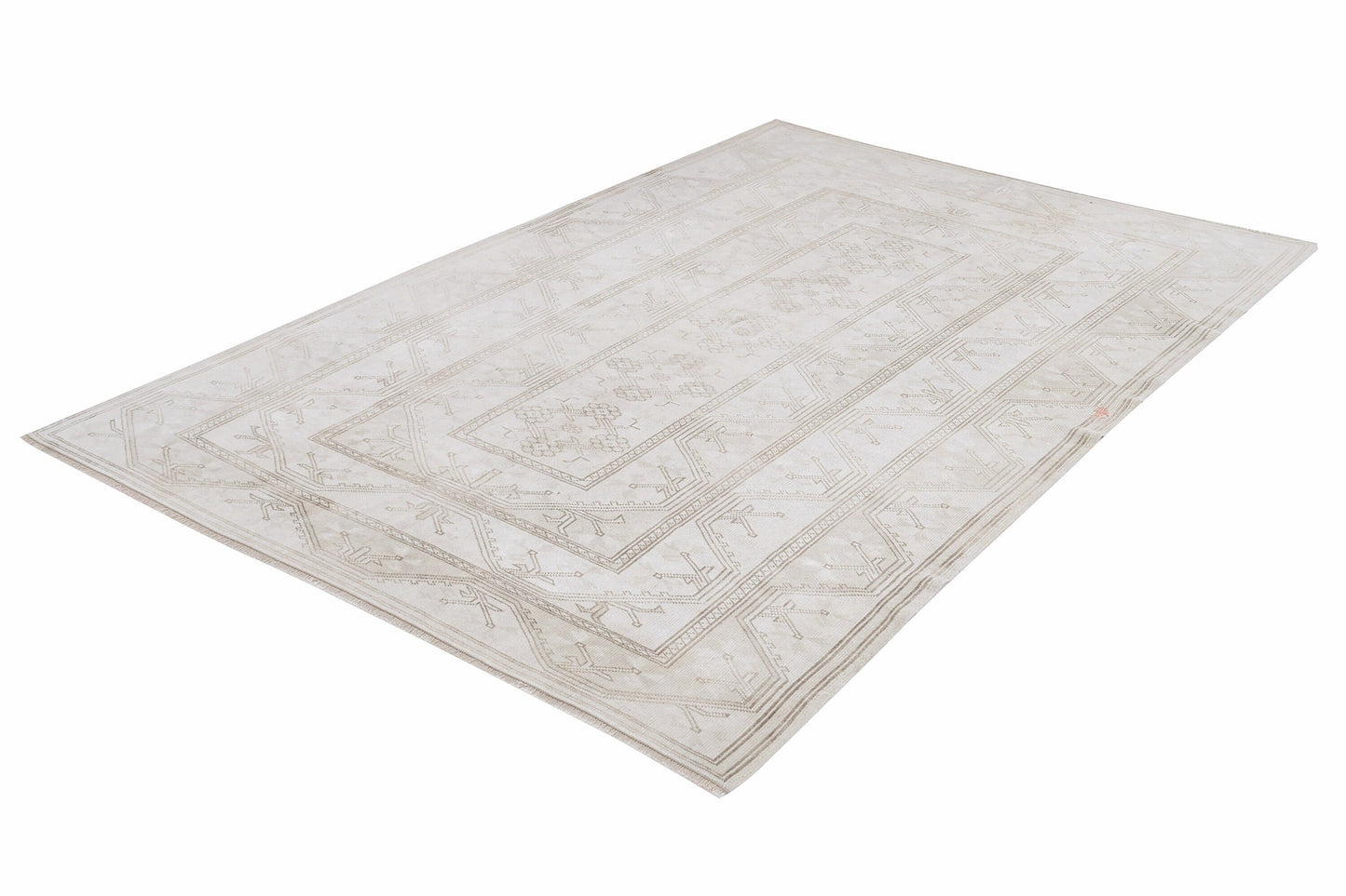 Oushak Area Rug, Turkish Vintage Handmade Rug, Neutral Faded Rug, Rug 6x8, Turkey Rug, Oushak Carpet, Scandinavian Rug, Gray Rug, 12514