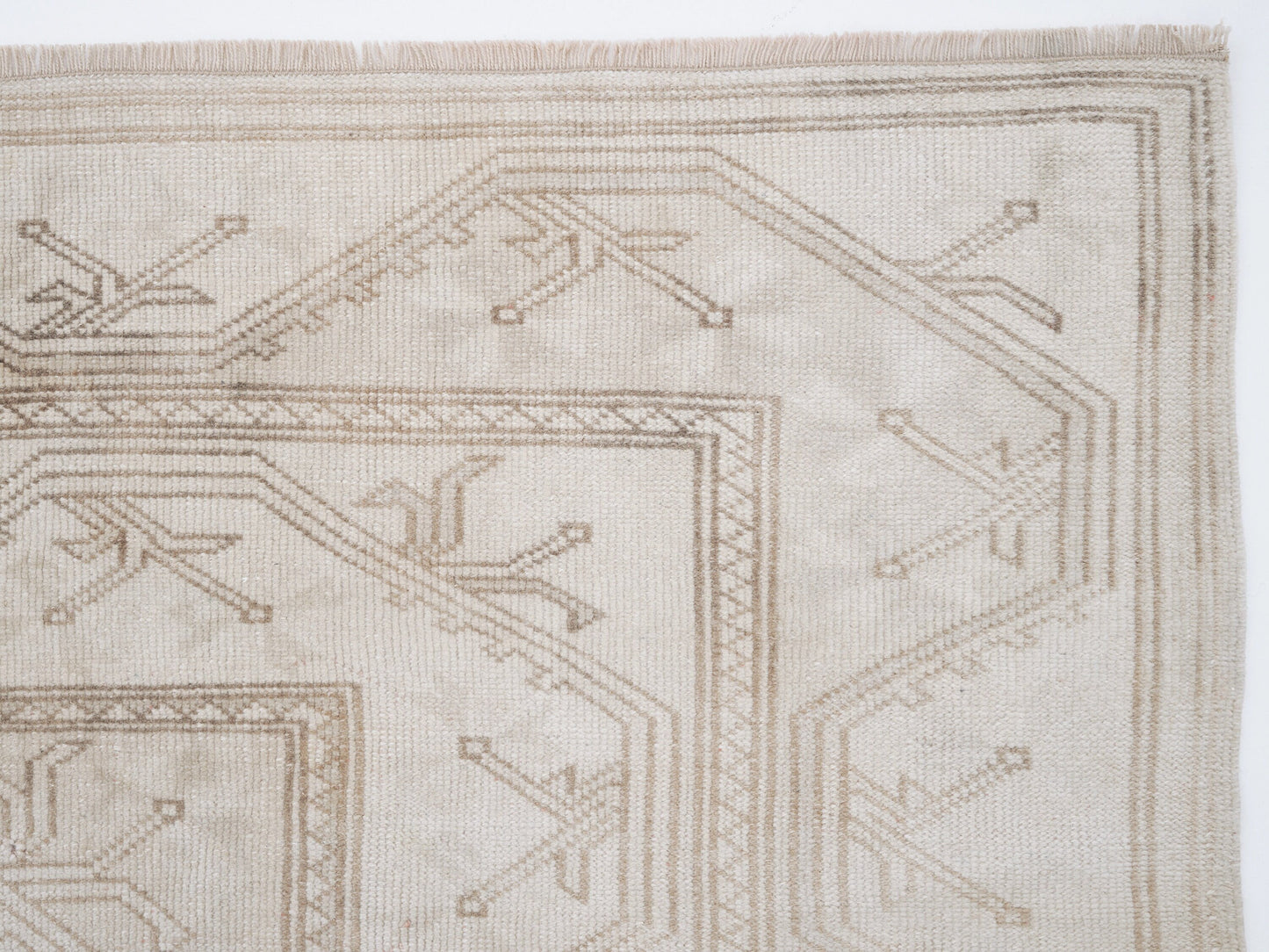Oushak Area Rug, Turkish Vintage Handmade Rug, Neutral Faded Rug, Rug 6x8, Turkey Rug, Oushak Carpet, Scandinavian Rug, Gray Rug, 12514
