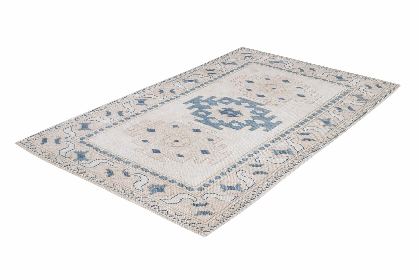 Turkish Handmade Area Rug, Vintage Oushak Rug, Kid Room Rug, Carpet Rug, Neutral Floor Rug, Turkish Carpet, Rug 4x6, Turkey Rug, 12468