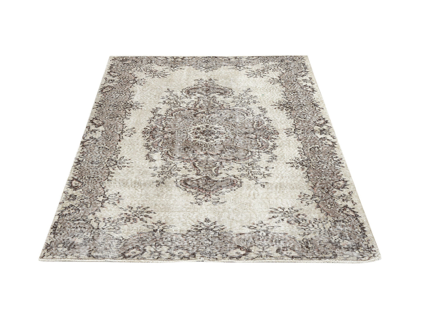 Handmade Area Rug, Turkish Vintage Rug, Oushak Faded Rug, Neutral Unique Rug, Scandinavian Rug, Turkish Carpet, Rug 4x7, Turkey Rug, 12093