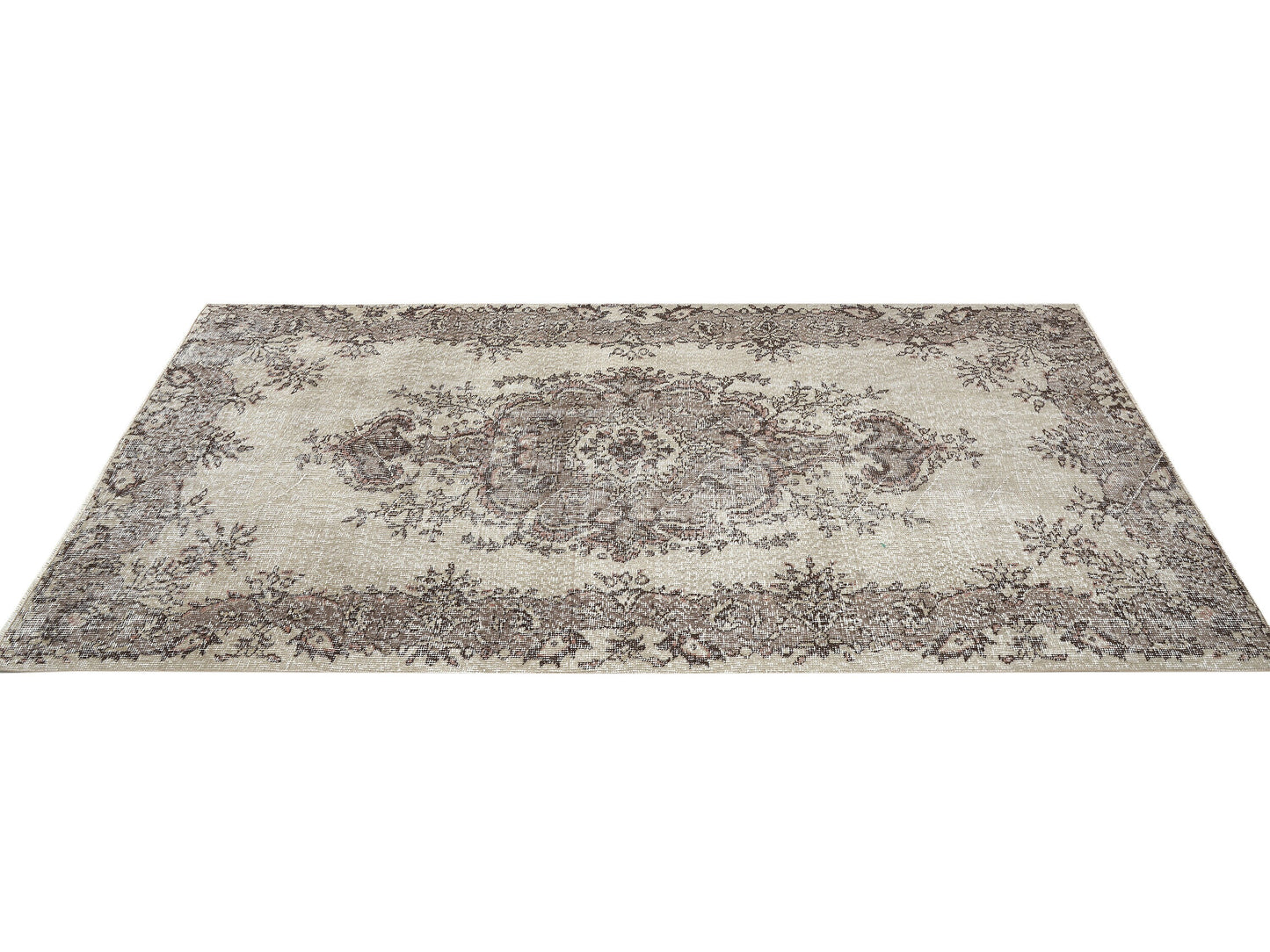 Handmade Area Rug, Turkish Vintage Rug, Oushak Faded Rug, Neutral Unique Rug, Scandinavian Rug, Turkish Carpet, Rug 4x7, Turkey Rug, 12093