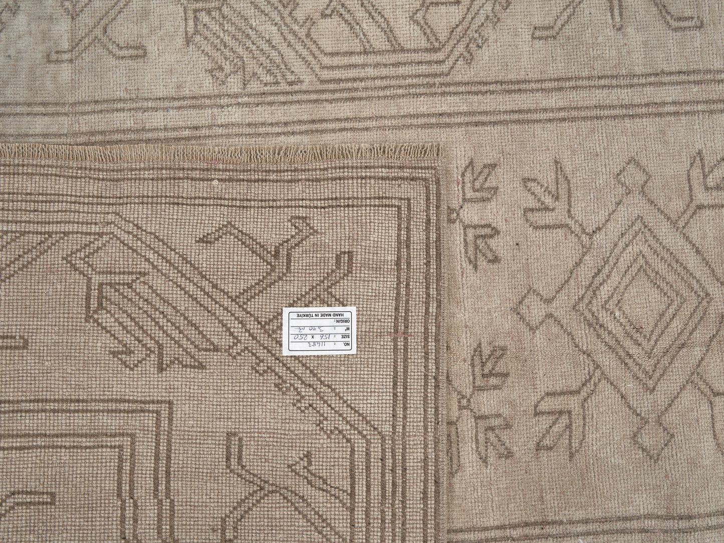 Turkish Oushak Rug, Vintage Handmade Rug, Office Rug, Neutral Area Rug, Scandinavian Rug, Vintage Carpet, Turkey Rug, Rug 5x8, 11483