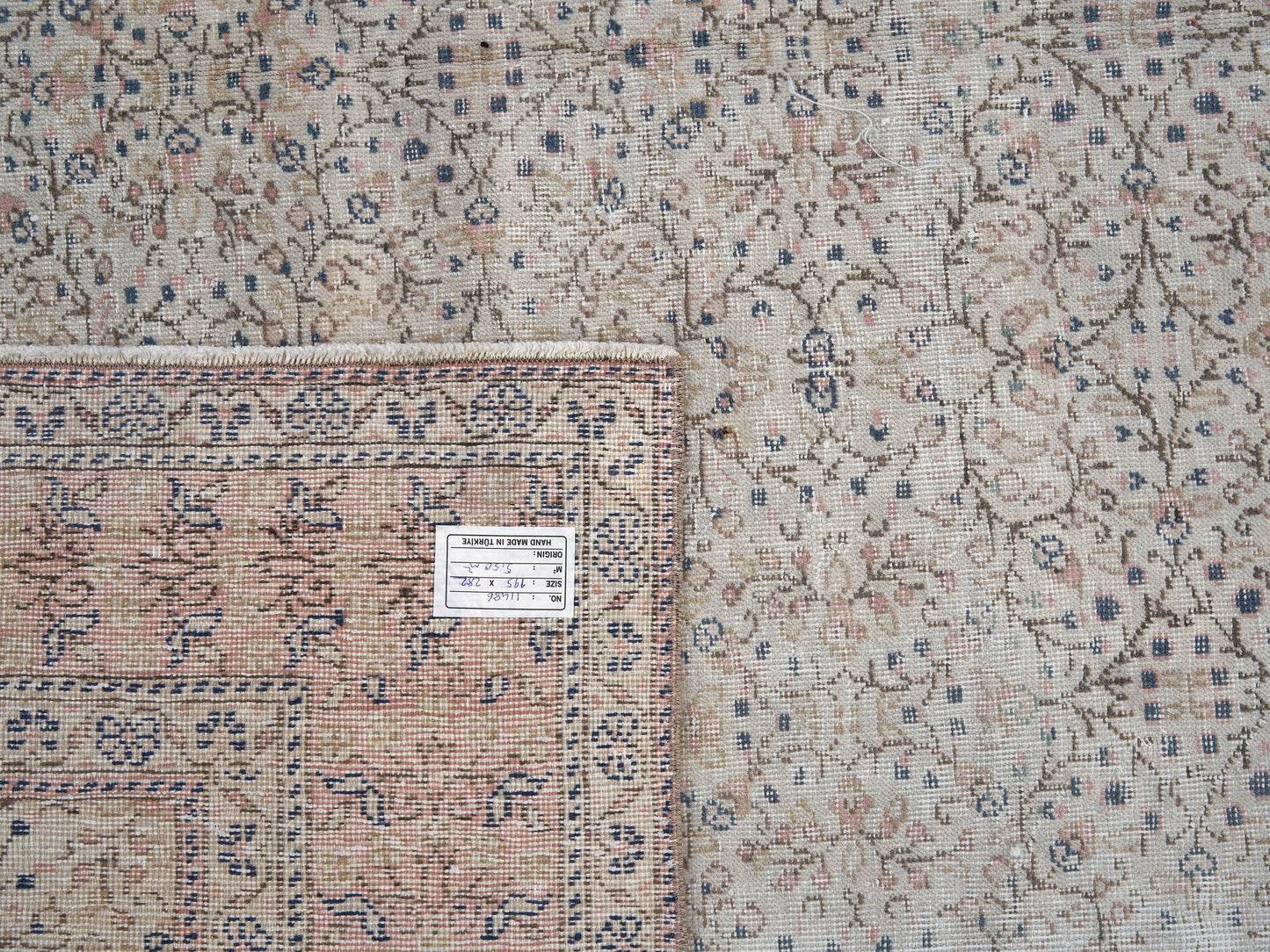 Turkish Oushak Rug, Vintage Handmade Muted Rug, Neutral Area Rug, Vintage Carpet, Turkey Rug, Rug 6x9, Carpet Rug, Living Room Rug, 11486