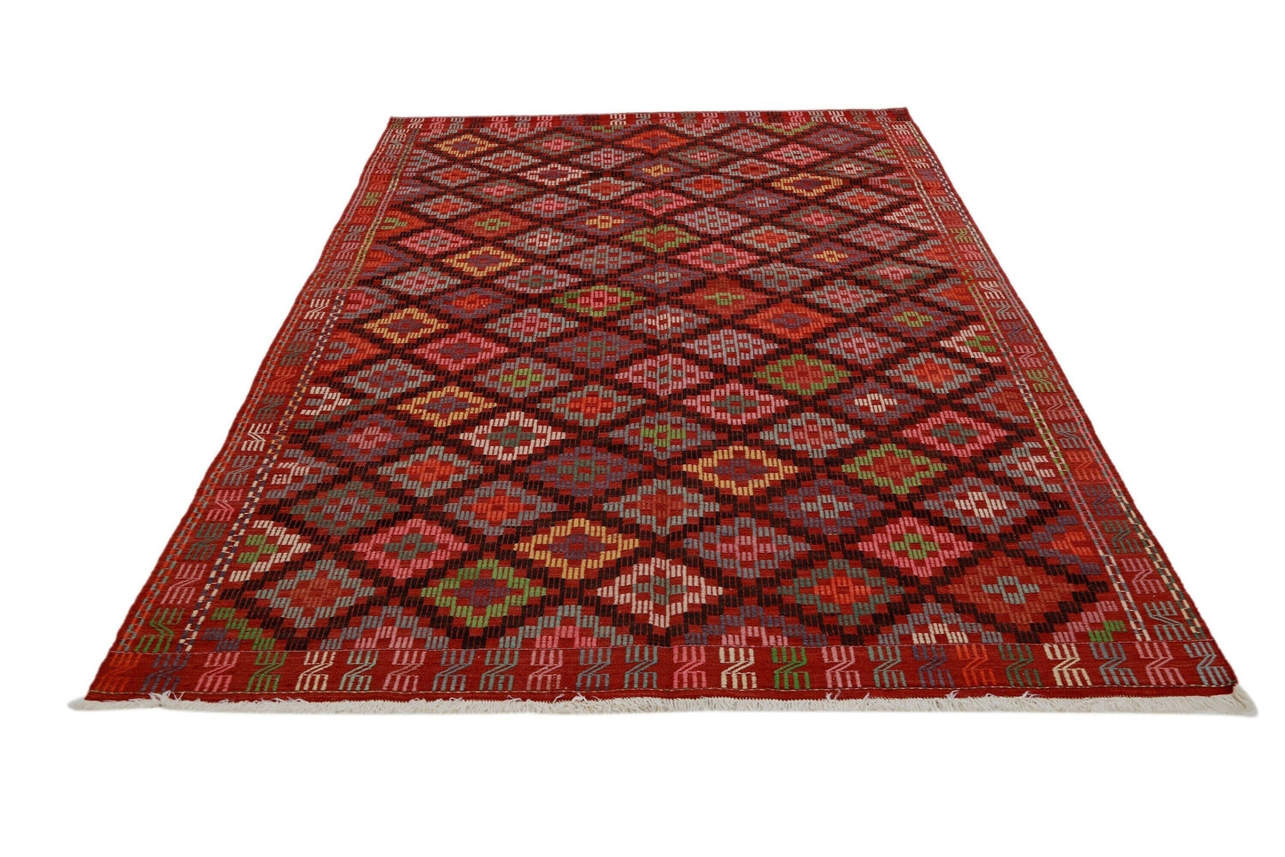 Geometric Kilim Rug, Persian Kilim Rug, Turkey Rug 6x9, Old Rug, Area Kilim Rug, Handmade Kilim, Ethnic Rug, Oriental Rug, Vintage Rug, 2877