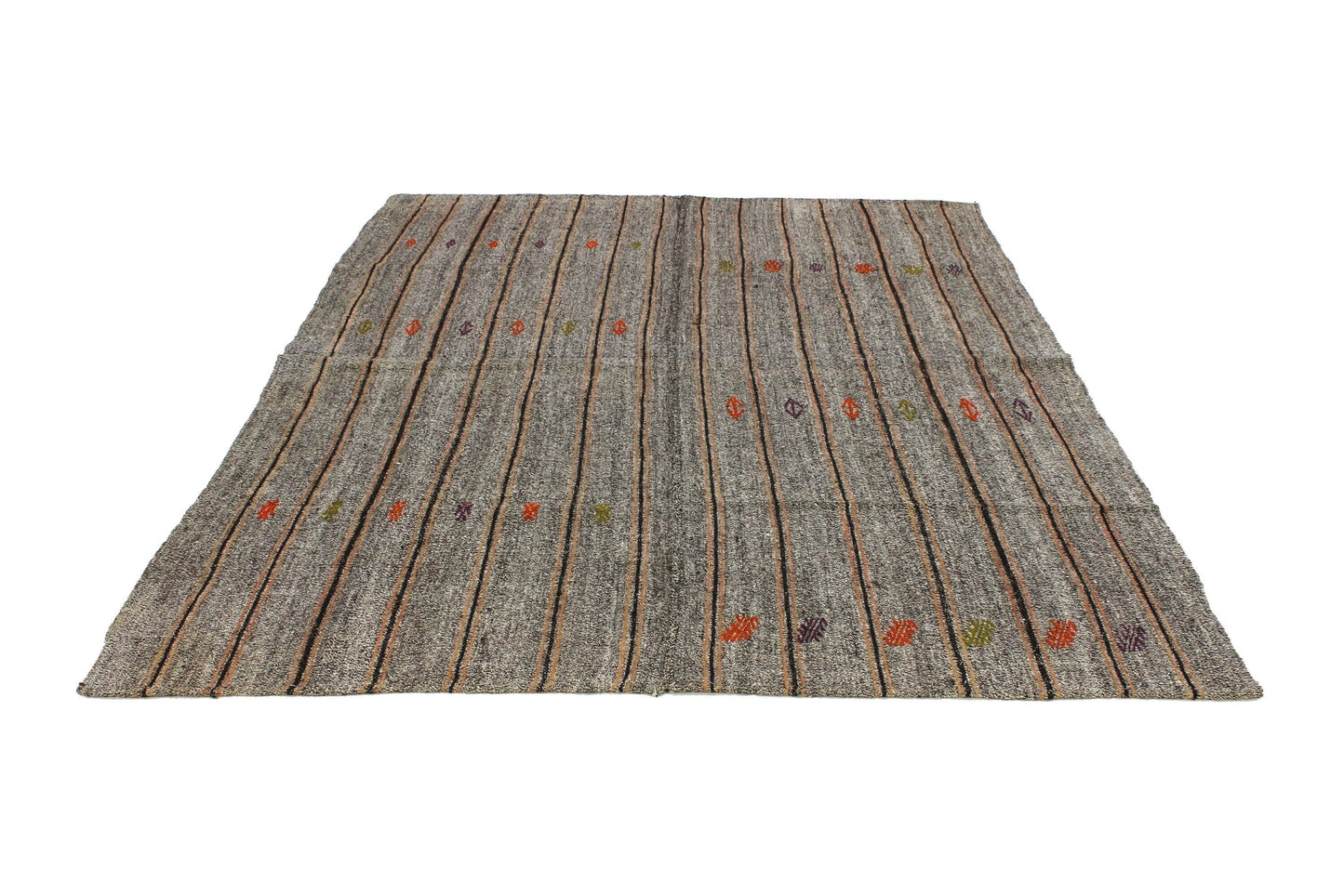 Turkish Kilim 6x8, Handmade Kilim Rug, Vintage Kilim Rug, Primitive Rug, Living Room Rug, Rug Kilim, Anatolia Rug, Goat Hair Rug, 1955