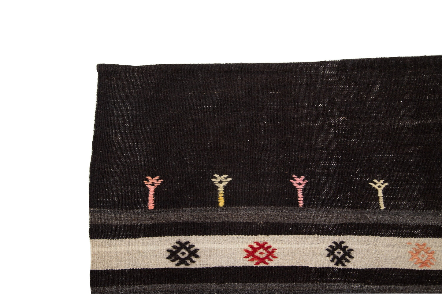 Narrow Organic Wool Kilim rug, 6x10 Handmade Brown Vintage Rug Kilim, Turkish Kilim rug ,Primitive Entryway Rug ,7601