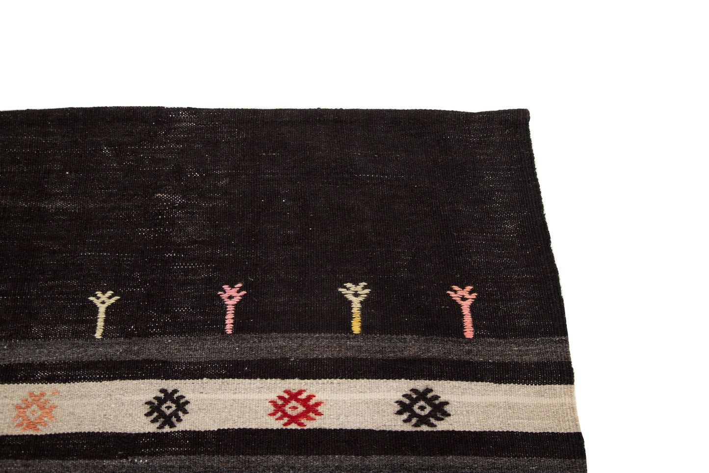 Narrow Organic Wool Kilim rug, 6x10 Handmade Brown Vintage Rug Kilim, Turkish Kilim rug ,Primitive Entryway Rug ,7601