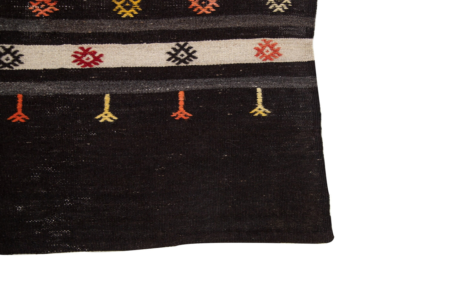 Narrow Organic Wool Kilim rug, 6x10 Handmade Brown Vintage Rug Kilim, Turkish Kilim rug ,Primitive Entryway Rug ,7601