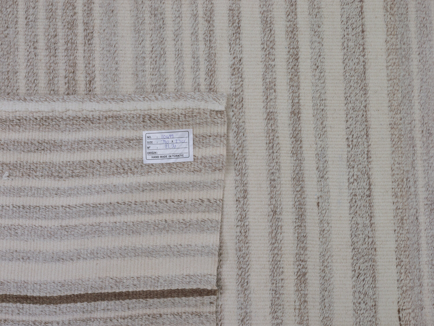 Area Kilim Rug, Handmade Beige Striped Kilim Rug, Turkish Kilim Rug, Large Rug, Vintage Kilim Rug, Oversize Kilim Rug, Rug Kilim 10x13,10499