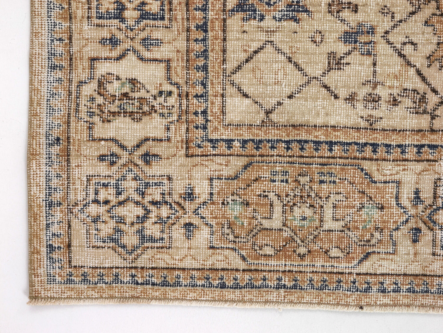 Turkish Handmade Rug, Vintage Faded Rug, Area Muted Rug, Oushak Unique Rug,Neutral Floor Rug, Scandinavian Rug, Rug 7x10, Bedroom Rug, 10349