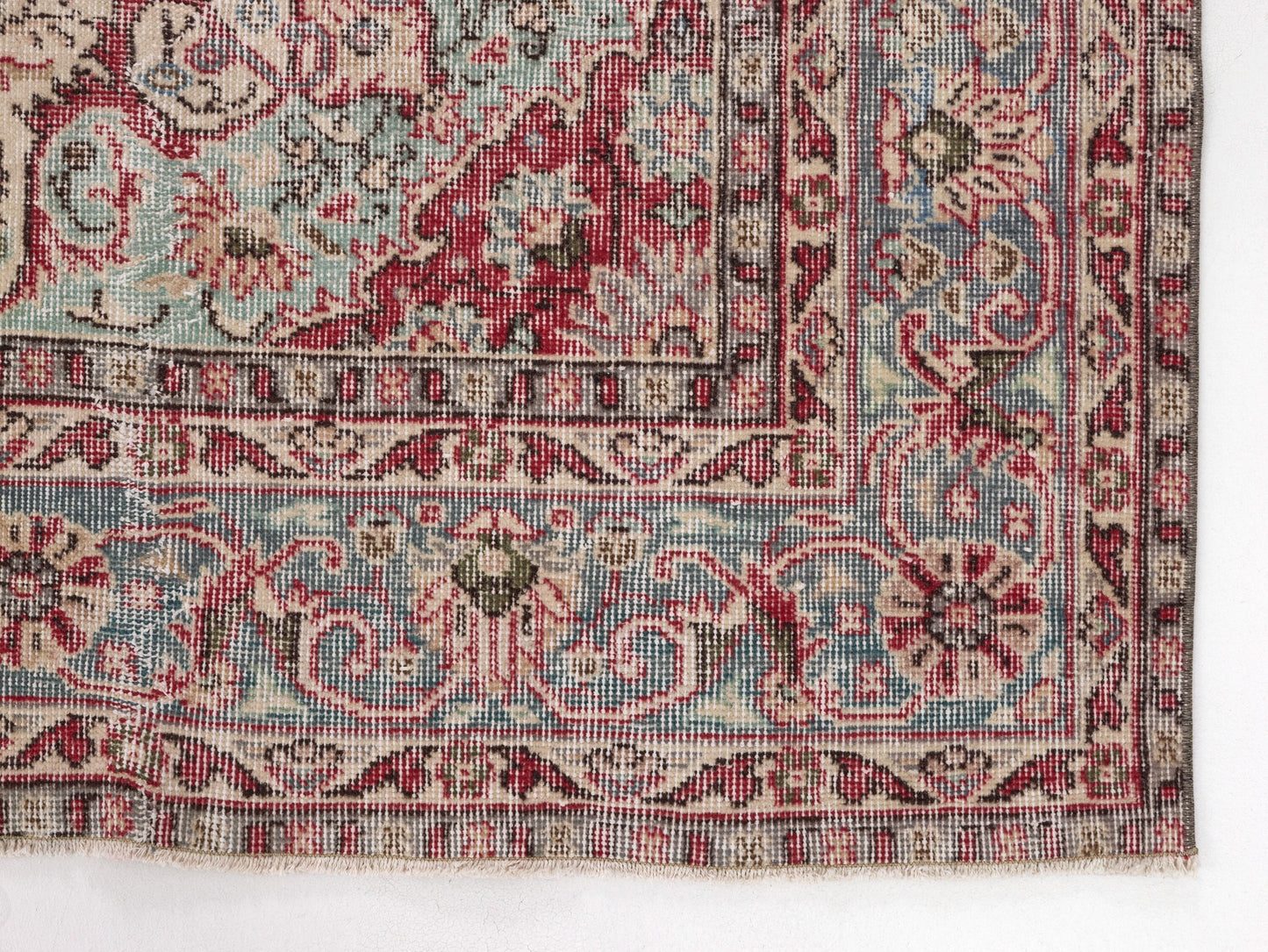 Turkish Vintage Handmade Rug, Area Muted Rug, Oushak Eclectic Rug, Bohemian Rug, Office Rug, Neutral Floor Rug, Turkey Rug, Rug 7x10, 10358