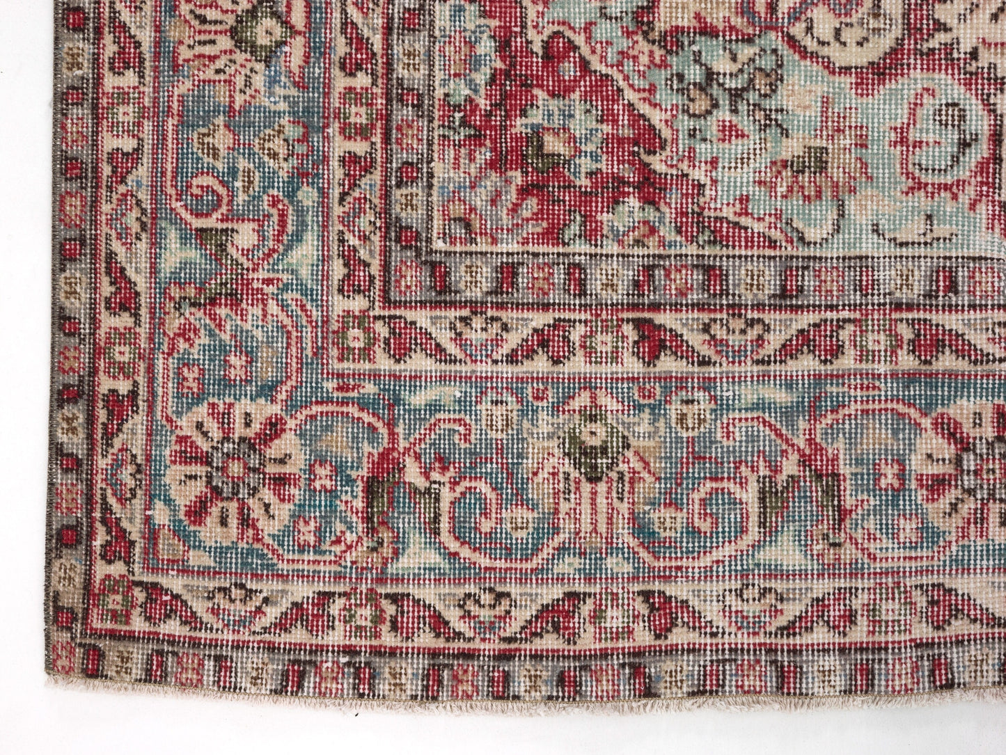 Turkish Vintage Handmade Rug, Area Muted Rug, Oushak Eclectic Rug, Bohemian Rug, Office Rug, Neutral Floor Rug, Turkey Rug, Rug 7x10, 10358