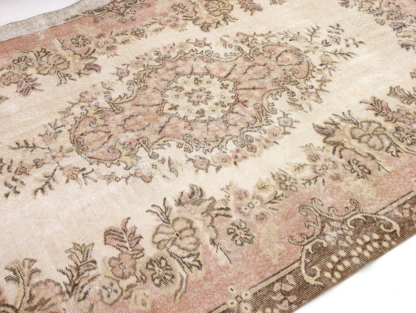 Turkish Oushak Vintage Rug, Handmade Rug, Area Faded Rug, Neutral Floor Rug, Living Room Rug, Rug 6x9, Turkey Rug, Vintage Carpet, 10381