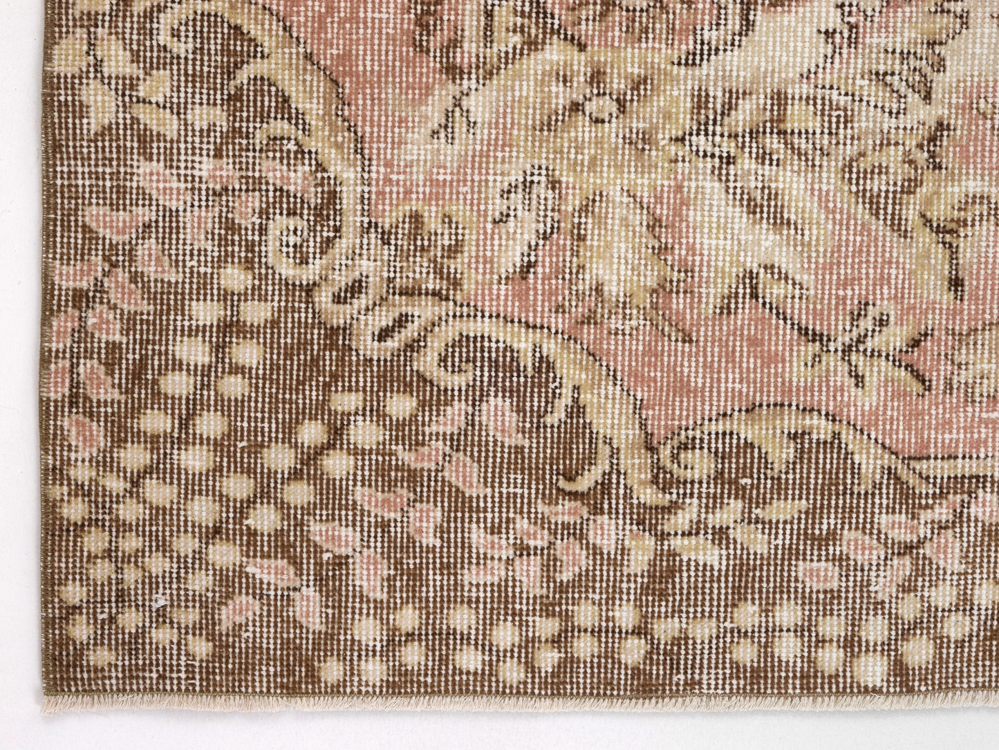 Turkish Oushak Vintage Rug, Handmade Rug, Area Faded Rug, Neutral Floor Rug, Living Room Rug, Rug 6x9, Turkey Rug, Vintage Carpet, 10381