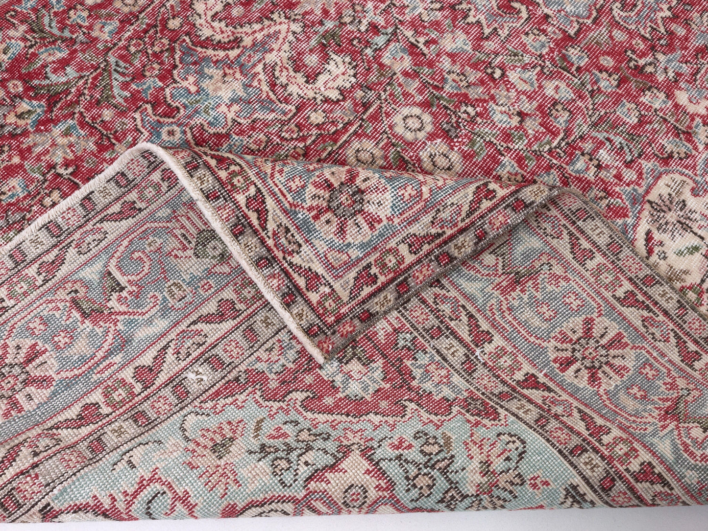Turkish Vintage Handmade Rug, Area Muted Rug, Oushak Eclectic Rug, Bohemian Rug, Office Rug, Neutral Floor Rug, Turkey Rug, Rug 7x10, 10358