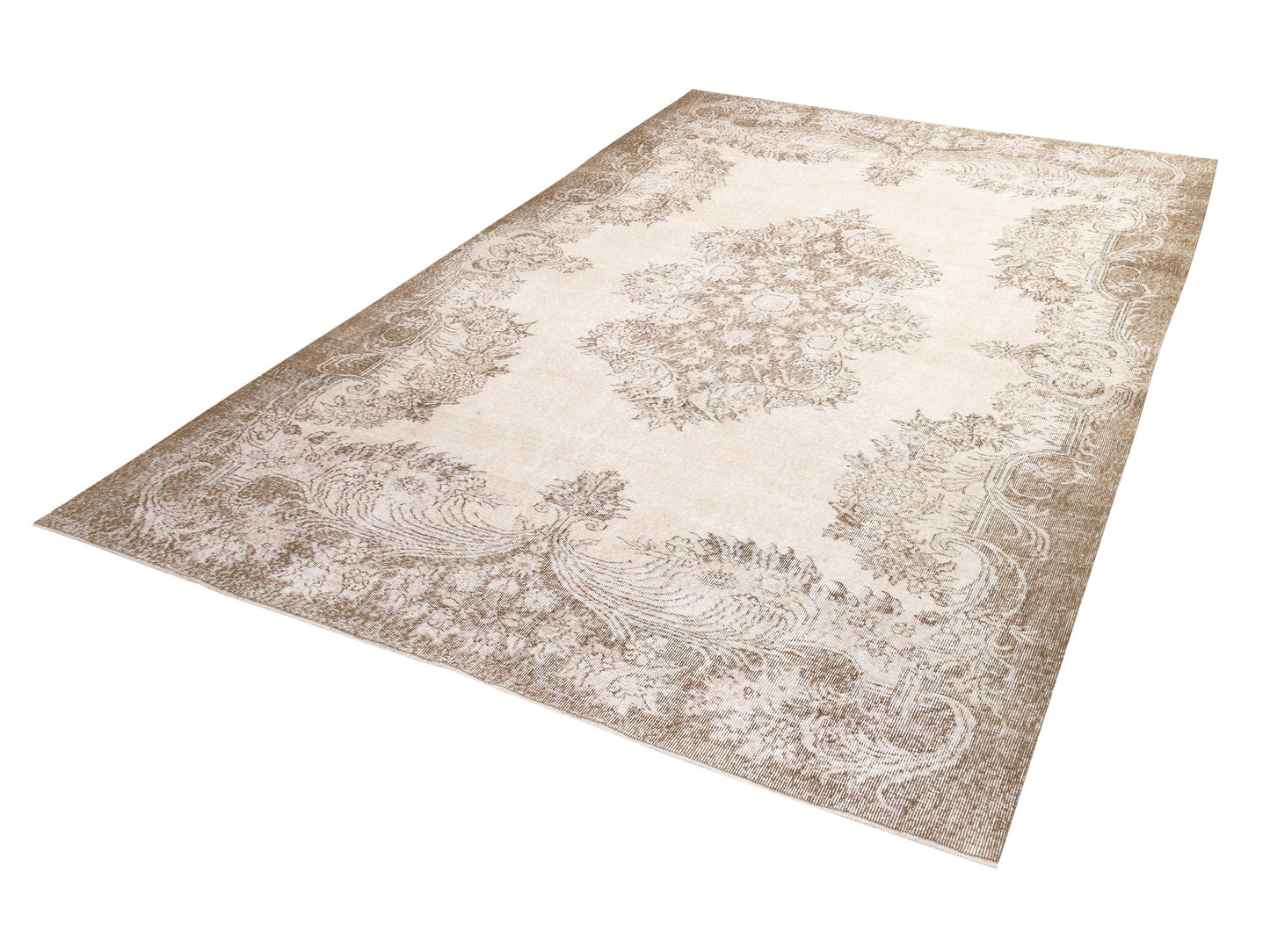 Turkish Oushak Handmade Rug, Vintage Unique Rug, Area Faded Rug, Neutral Muted Rug, Living Room Rug, Carpet Rug, Turkey Rug, Rug 7x11, 10386
