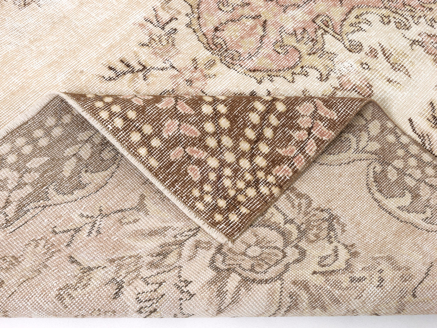Turkish Oushak Vintage Rug, Handmade Rug, Area Faded Rug, Neutral Floor Rug, Living Room Rug, Rug 6x9, Turkey Rug, Vintage Carpet, 10381