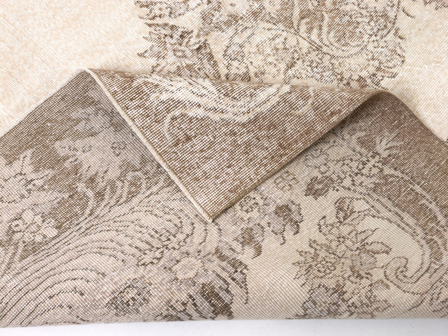 Turkish Oushak Handmade Rug, Vintage Unique Rug, Area Faded Rug, Neutral Muted Rug, Living Room Rug, Carpet Rug, Turkey Rug, Rug 7x11, 10386