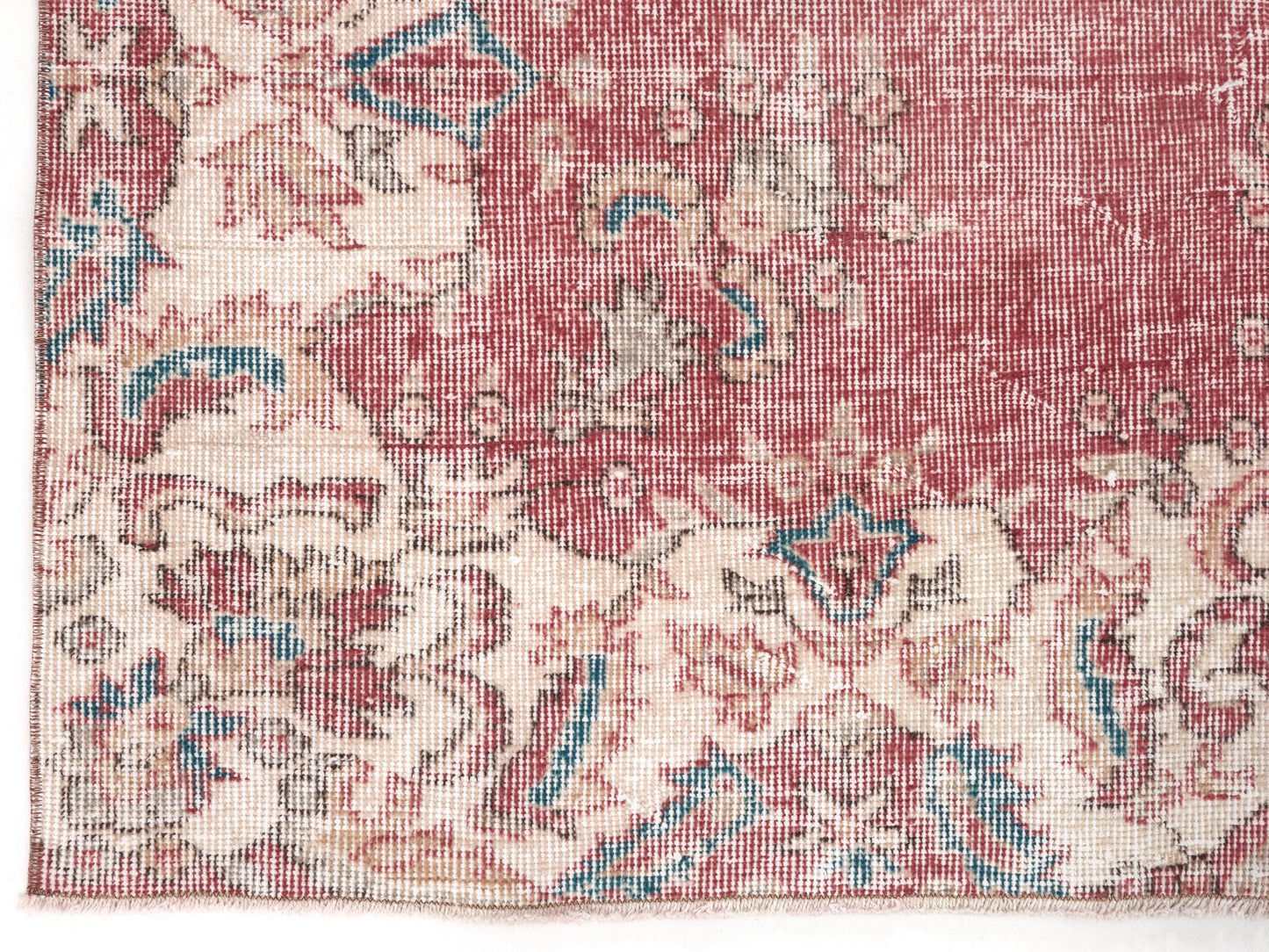 Turkish Vintage Oushak Rug, Handmade Area Eclectic Rug, Neutral Floor Rug, Living Room Rug, Bohemian Rug, Anatolia Rug, Rug 7x10, 10428