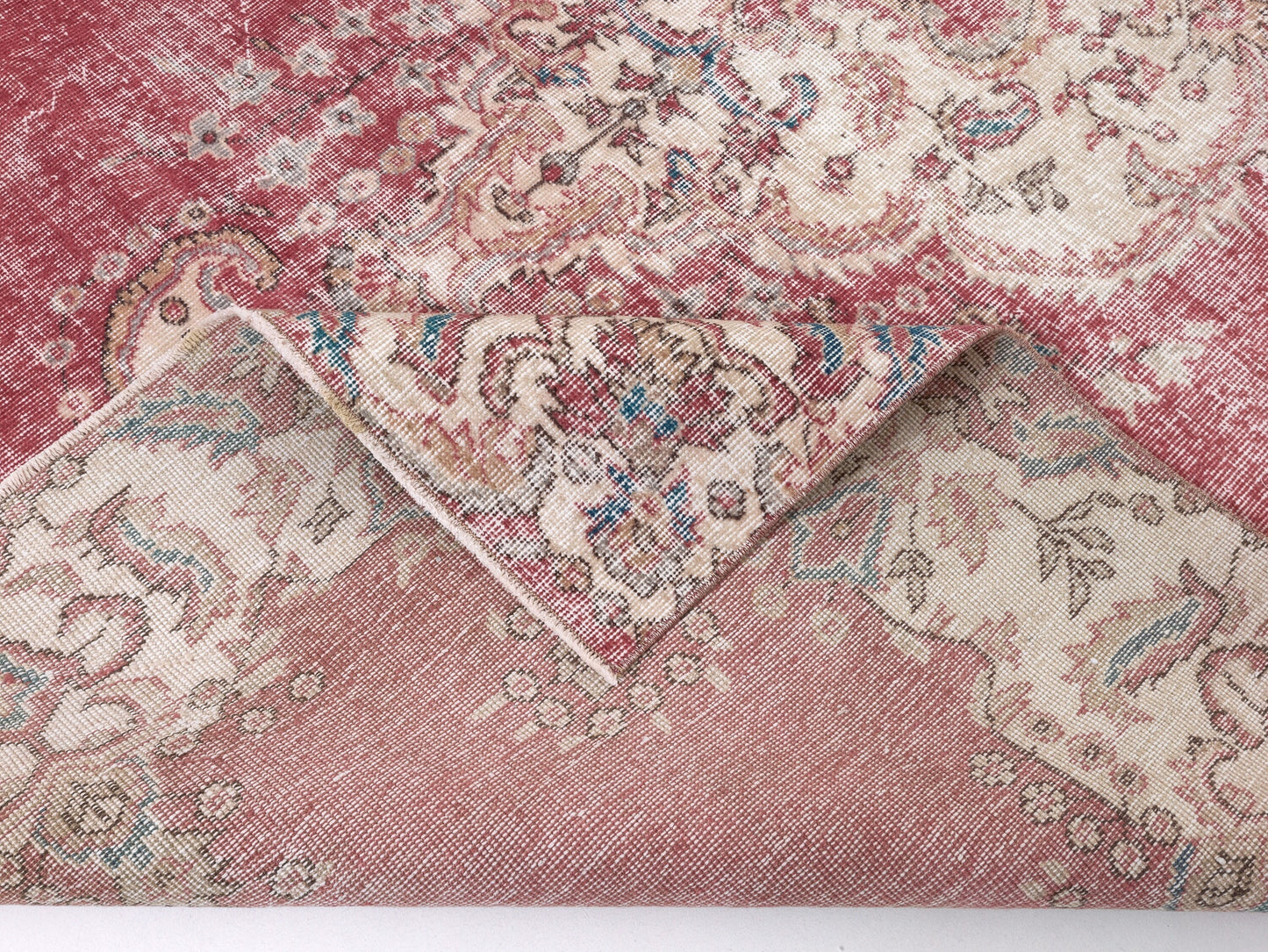 Turkish Vintage Oushak Rug, Handmade Area Eclectic Rug, Neutral Floor Rug, Living Room Rug, Bohemian Rug, Anatolia Rug, Rug 7x10, 10428