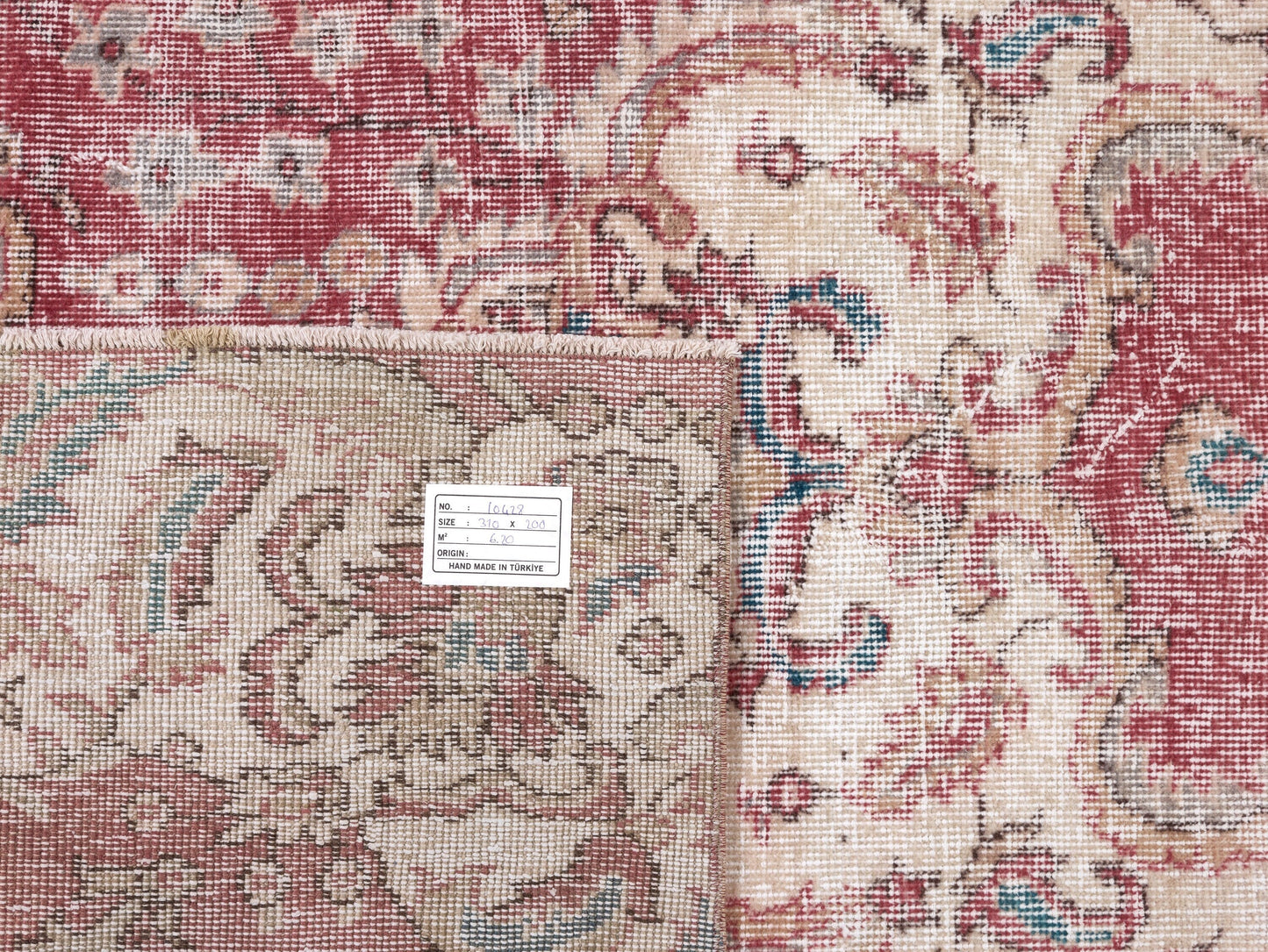 Turkish Vintage Oushak Rug, Handmade Area Eclectic Rug, Neutral Floor Rug, Living Room Rug, Bohemian Rug, Anatolia Rug, Rug 7x10, 10428