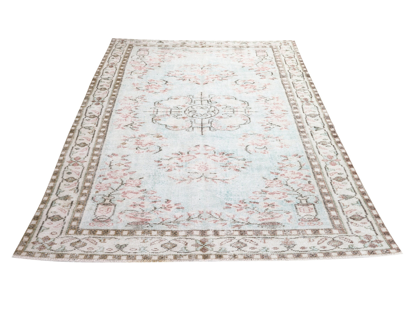 Turkish Rug, Vintage Rug, Handmade Rug, Area Rug, Oushak Rug, Neutral Rug, Floor Rug, Carpet Rug, Turkey Rug, Rug 6x9, Turkish Carpet, 10471