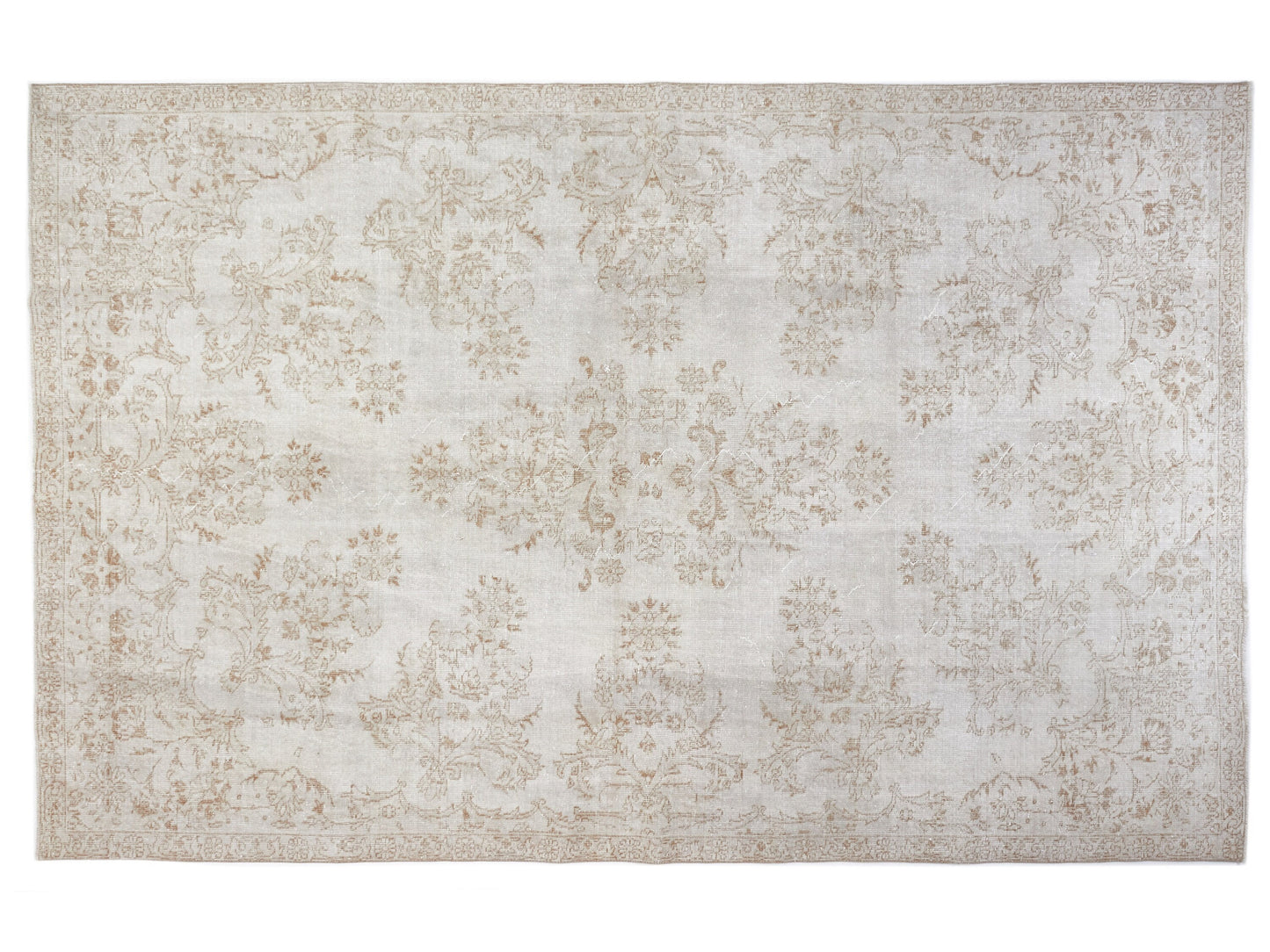 Neutral Handmade Rug, Vintage rug, Oushak Antique rug, Anatolian Turkish Rug 8x11, Vintage Unique Rug, Unique rug, Entryway Rug, 10446