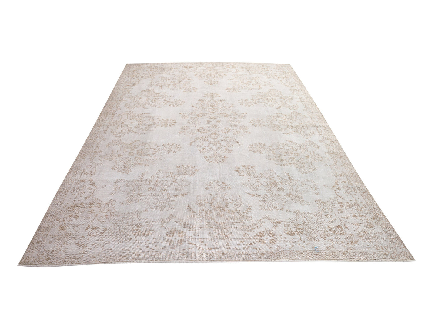 Neutral Handmade Rug, Vintage rug, Oushak Antique rug, Anatolian Turkish Rug 8x11, Vintage Unique Rug, Unique rug, Entryway Rug, 10446
