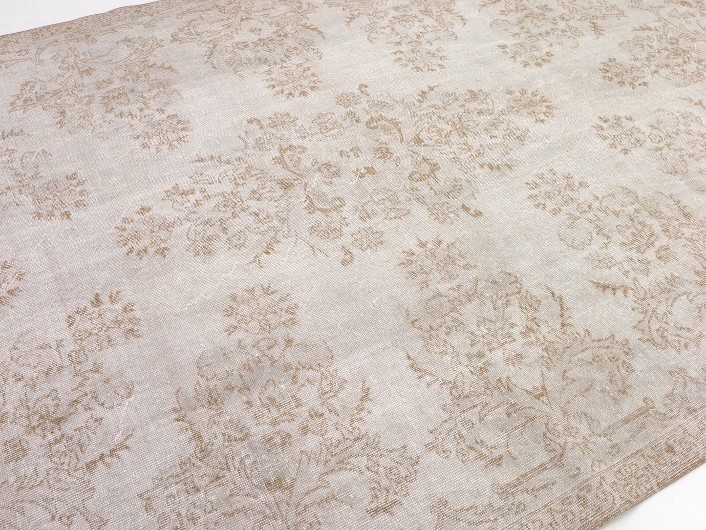 Neutral Handmade Rug, Vintage rug, Oushak Antique rug, Anatolian Turkish Rug 8x11, Vintage Unique Rug, Unique rug, Entryway Rug, 10446