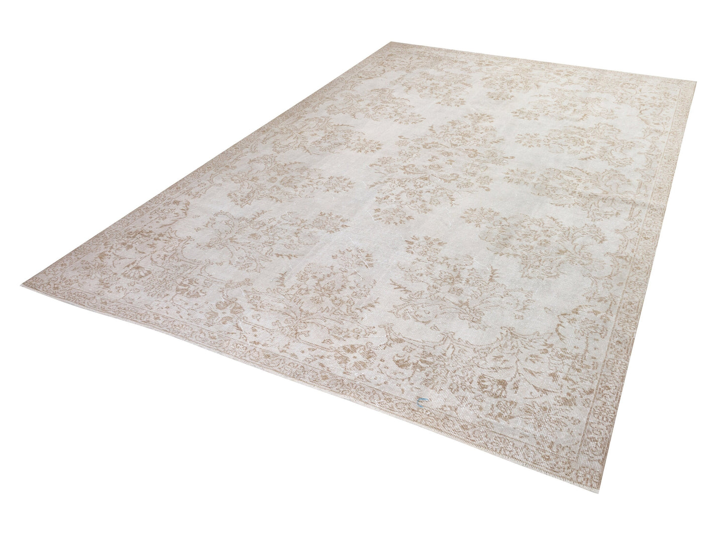Neutral Handmade Rug, Vintage rug, Oushak Antique rug, Anatolian Turkish Rug 8x11, Vintage Unique Rug, Unique rug, Entryway Rug, 10446
