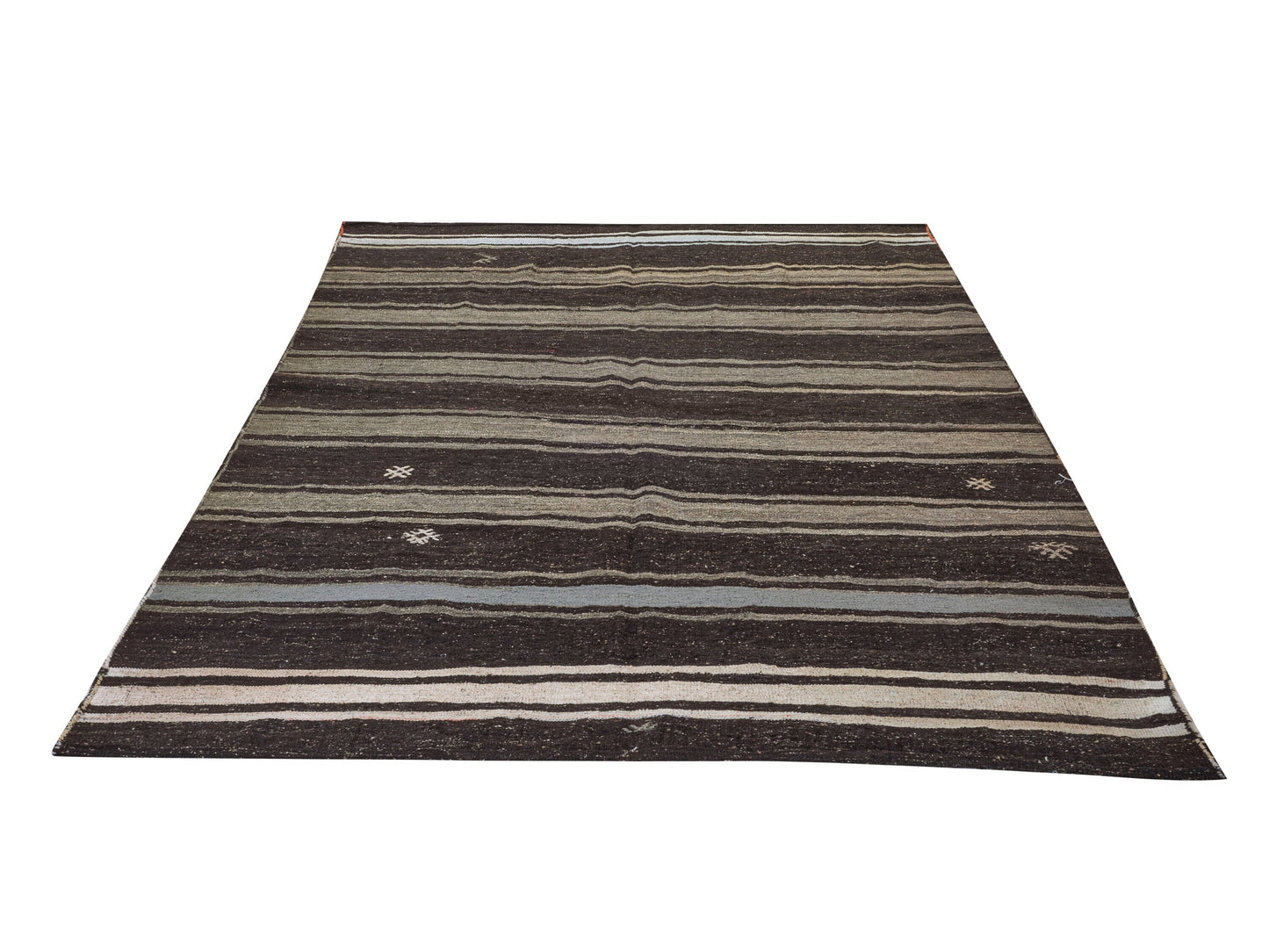Handmade Brown Kilim Rug, Turkish Kilim, Kilim Rug Area, Antique Vintage Kilim Rug,Living Room Rug, Kilim Rug 7x9, Goat Hair Kilim rug, 9933