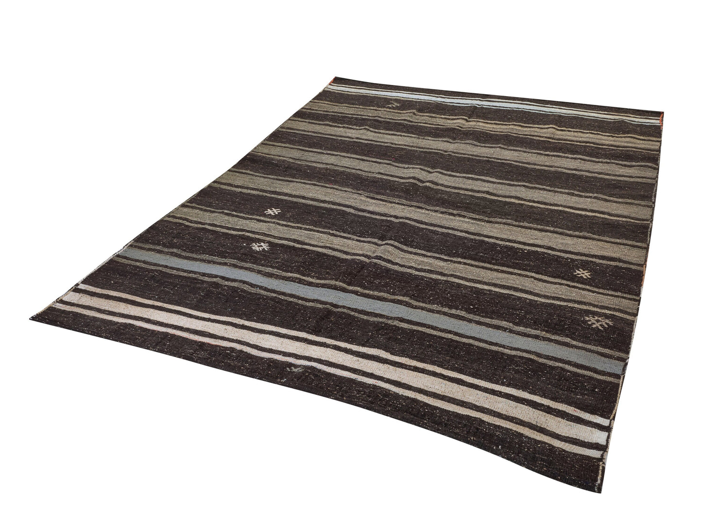 Handmade Brown Kilim Rug, Turkish Kilim, Kilim Rug Area, Antique Vintage Kilim Rug,Living Room Rug, Kilim Rug 7x9, Goat Hair Kilim rug, 9933