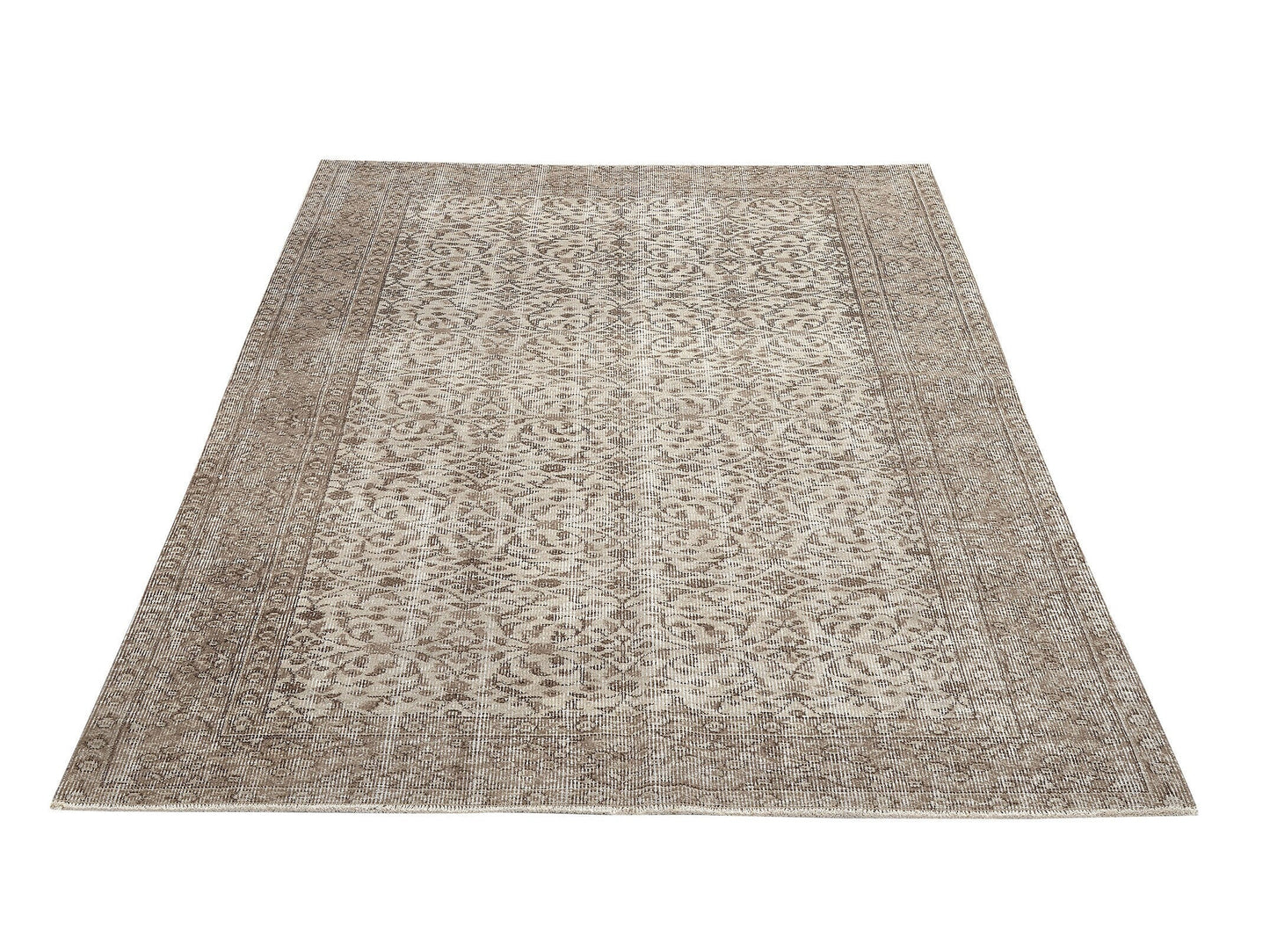 Turkish Oushak Rug, Vintage Handmade Faded Rug, Neutral Area Muted Rug, Living Room Rug, Carpet Rug, Rug 5x8, Turkish Carpet, 11478