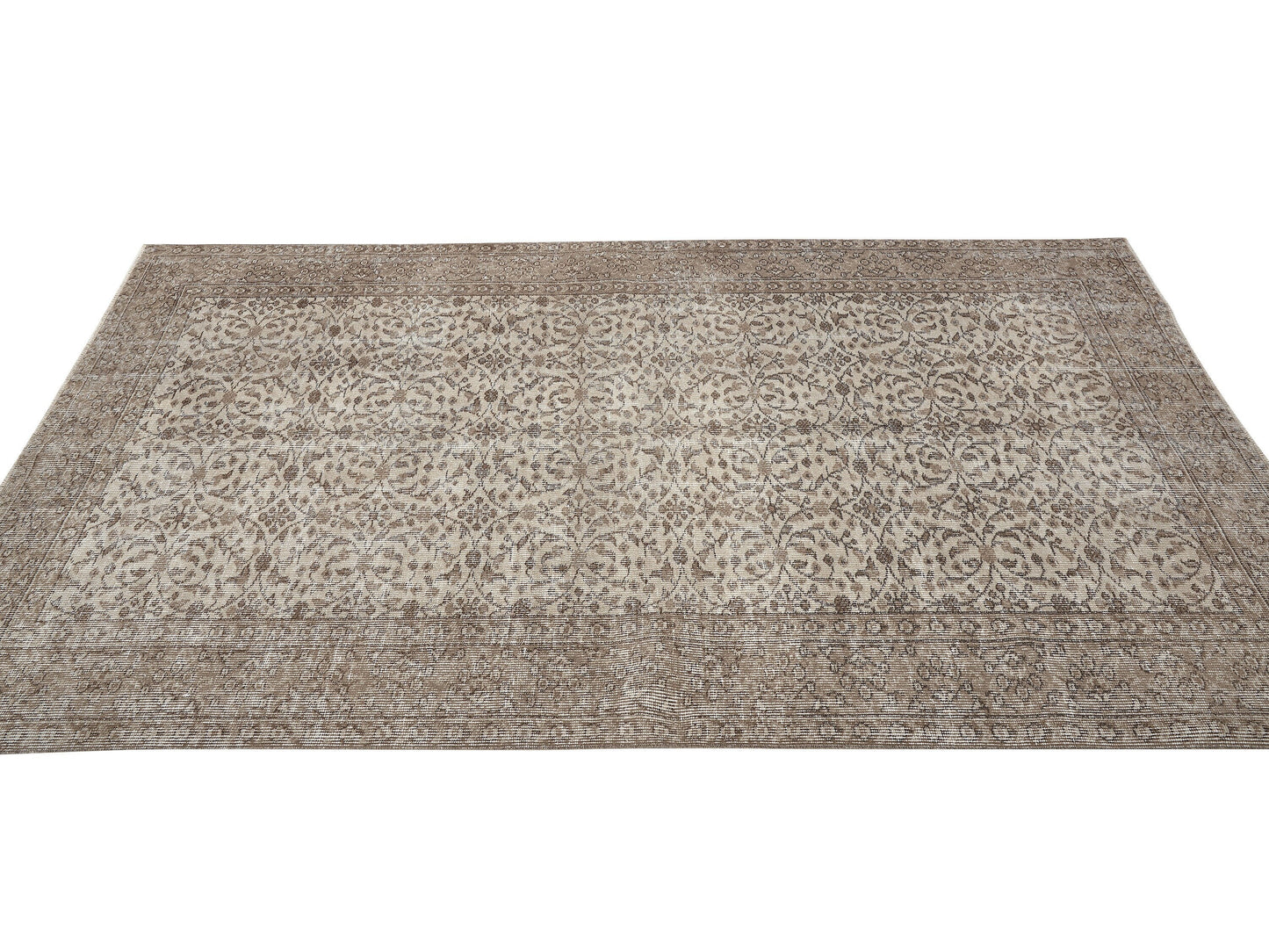 Turkish Oushak Rug, Vintage Handmade Faded Rug, Neutral Area Muted Rug, Living Room Rug, Carpet Rug, Rug 5x8, Turkish Carpet, 11478
