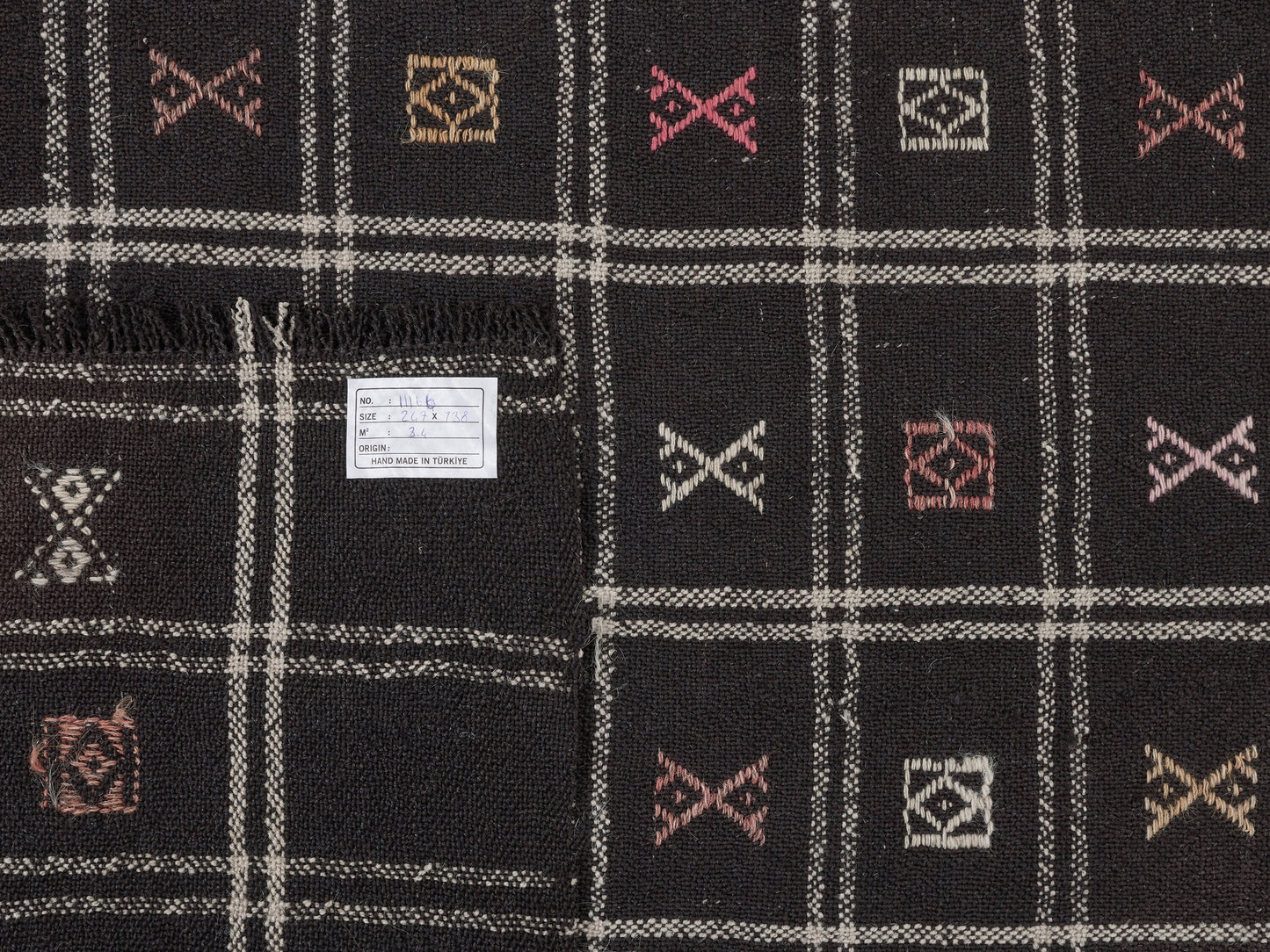 Turkish Kilim, Vintage Kilim, Kilim Rug 5x8, Handmade Rustic Black Kilim Rug, Area Old Kilim Rug, Turkish Kilim Rug, Kid Room Rug, 11166