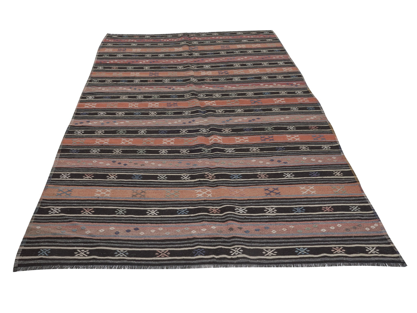 Turkish Kilim, Kilim Rug, Vintage Kilim, Handmade Anatolia Floor Kilim Rug, Area Muted Kilim Rug, Entryway Rug, Kilim Rug 6x11, 11183