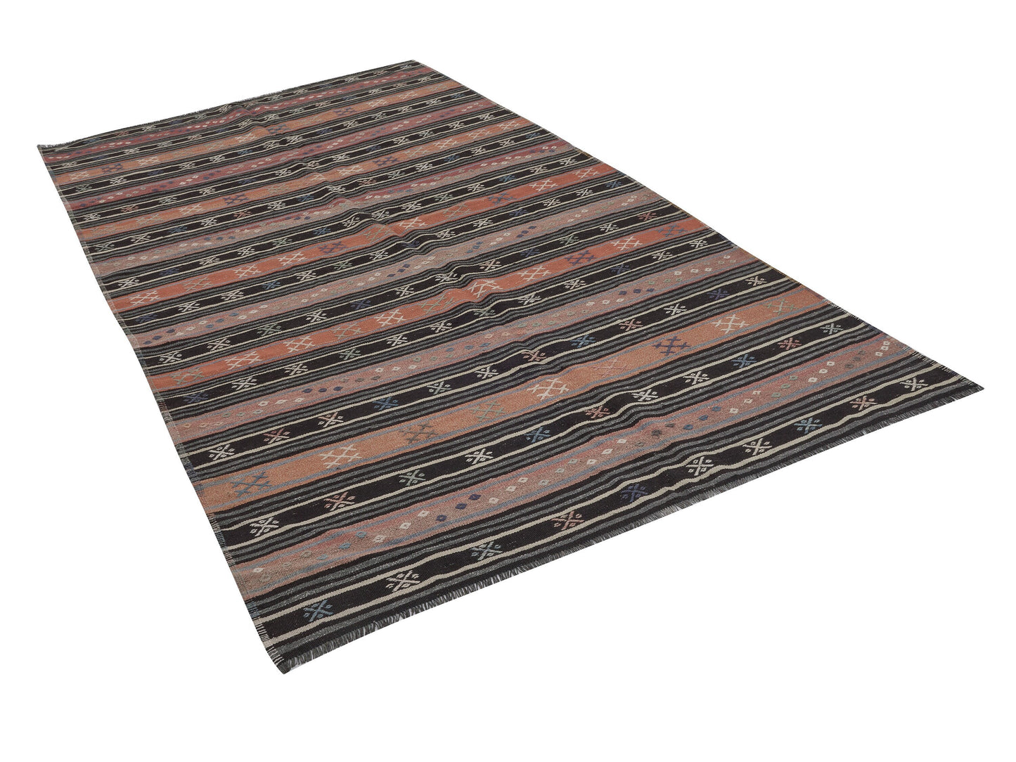 Turkish Kilim, Kilim Rug, Vintage Kilim, Handmade Anatolia Floor Kilim Rug, Area Muted Kilim Rug, Entryway Rug, Kilim Rug 6x11, 11183