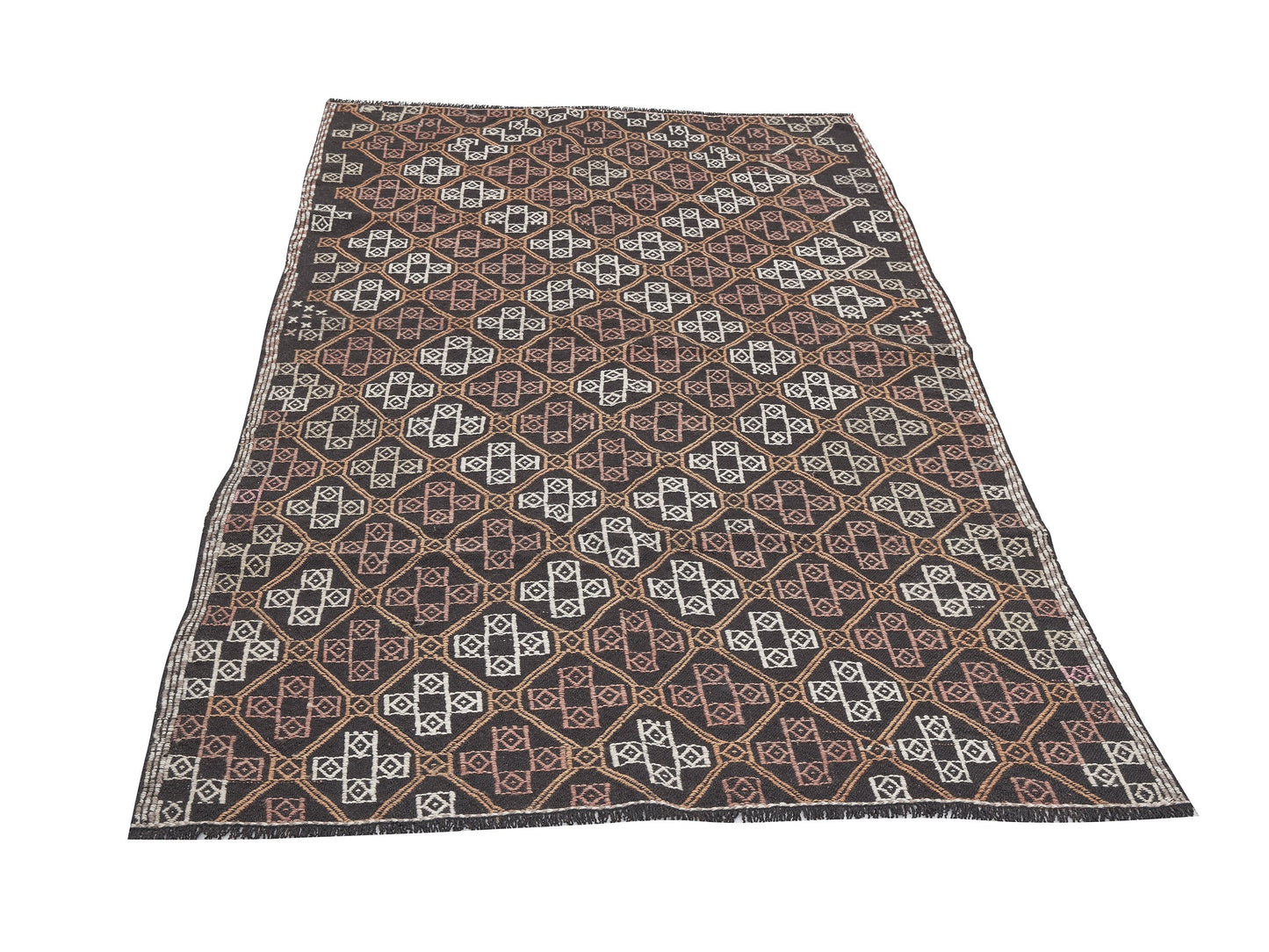 Turkish Kilim, Vintage Kilim, Area Kilim Rug, Handmade Bohemian Faded Kilim Rug, Turkish Kilim Rug, Entryway Rug, Kilim Rug 4x8, 11198