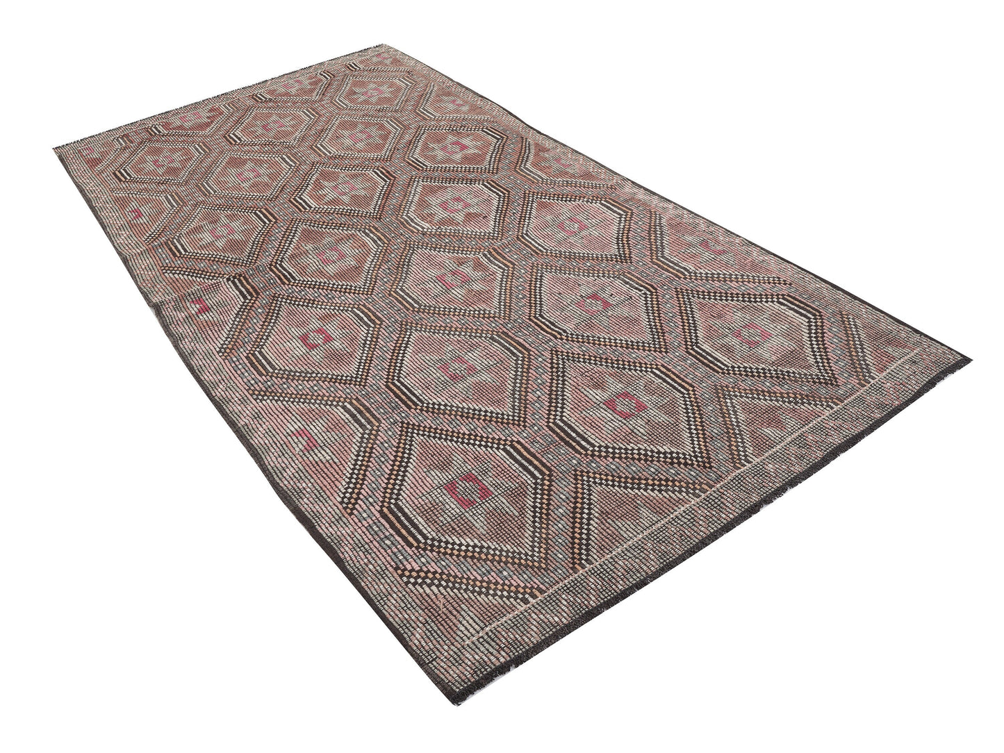 Turkish Kilim, Vintage Kilim, Kilim Rug 5x10, Handmade Unique Muted Kilim Rug, Area Floor Kilim Rug, Turkish Kilim Rug, Office Rug, 11199