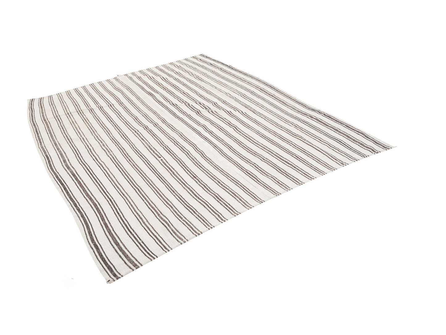 Turkish Kilim, Vintage Kilim, Kilim Rug 8x9, Handmade Flat Weave Striped Kilim Rug, Scandinavian Rug, Turkish Kilim Rug, Rug Kilim, 11237