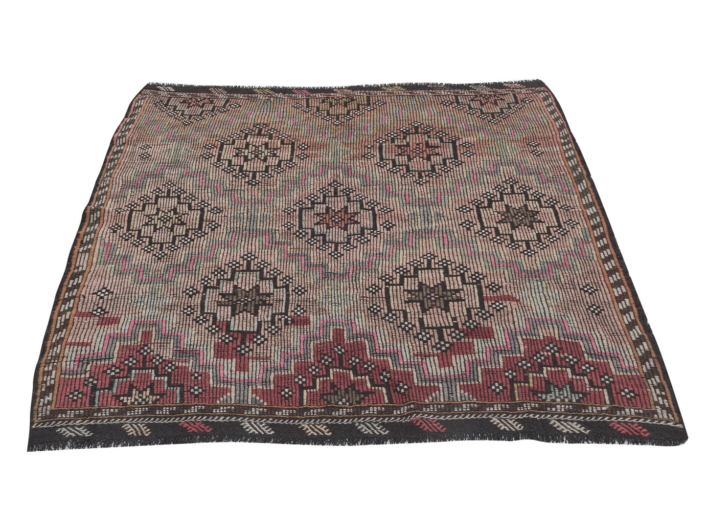 Vintage Kilim, Turkish Kilim, Kilim Rug, Handmade Anatolia Kilim Rug, Area Eclectic Kilim Rug, Bohemian Kilim Rug, Kilim Rug 6x7, 11179