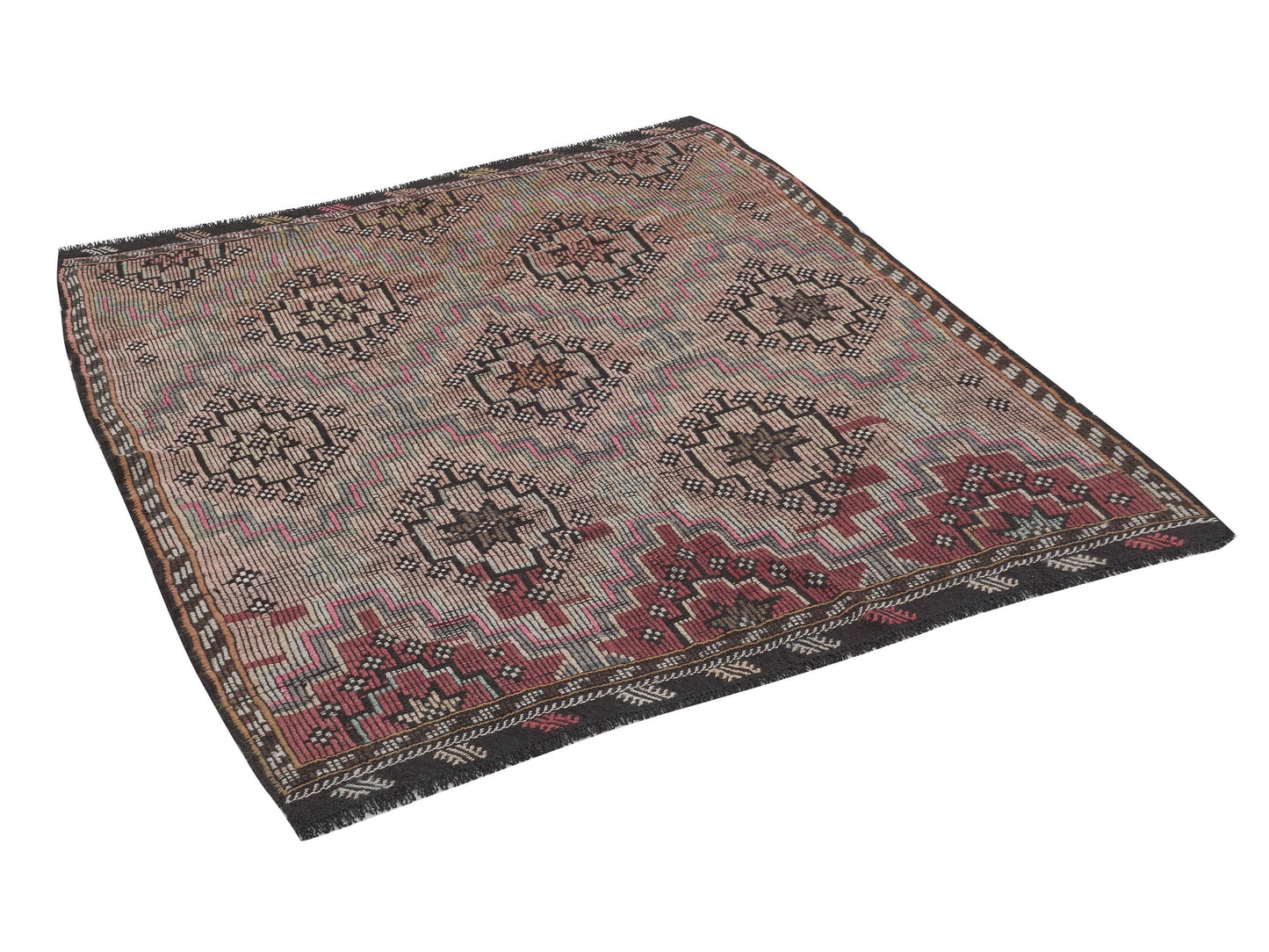 Vintage Kilim, Turkish Kilim, Kilim Rug, Handmade Anatolia Kilim Rug, Area Eclectic Kilim Rug, Bohemian Kilim Rug, Kilim Rug 6x7, 11179