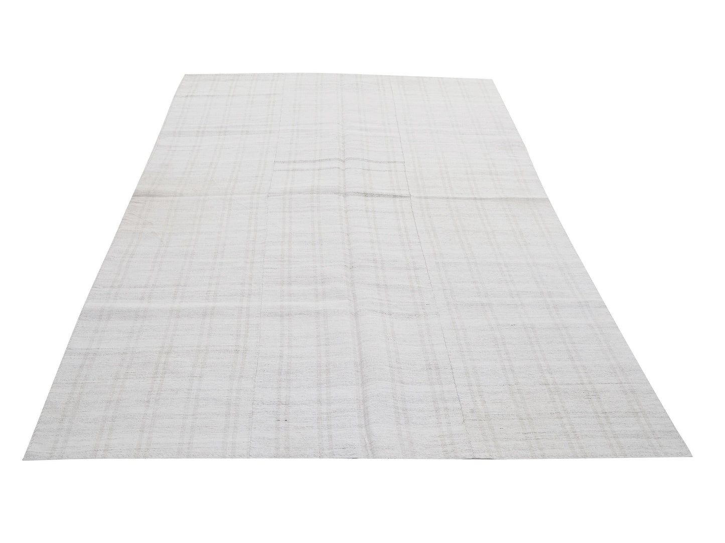 White Turkish Kilim Rug, Vintage Flat Weave Striped Kilim Rug, Handmade Scandinavian Kilim Rug, Neutral Muted Kilim Rug, Kilim Rug 6x9, 9912