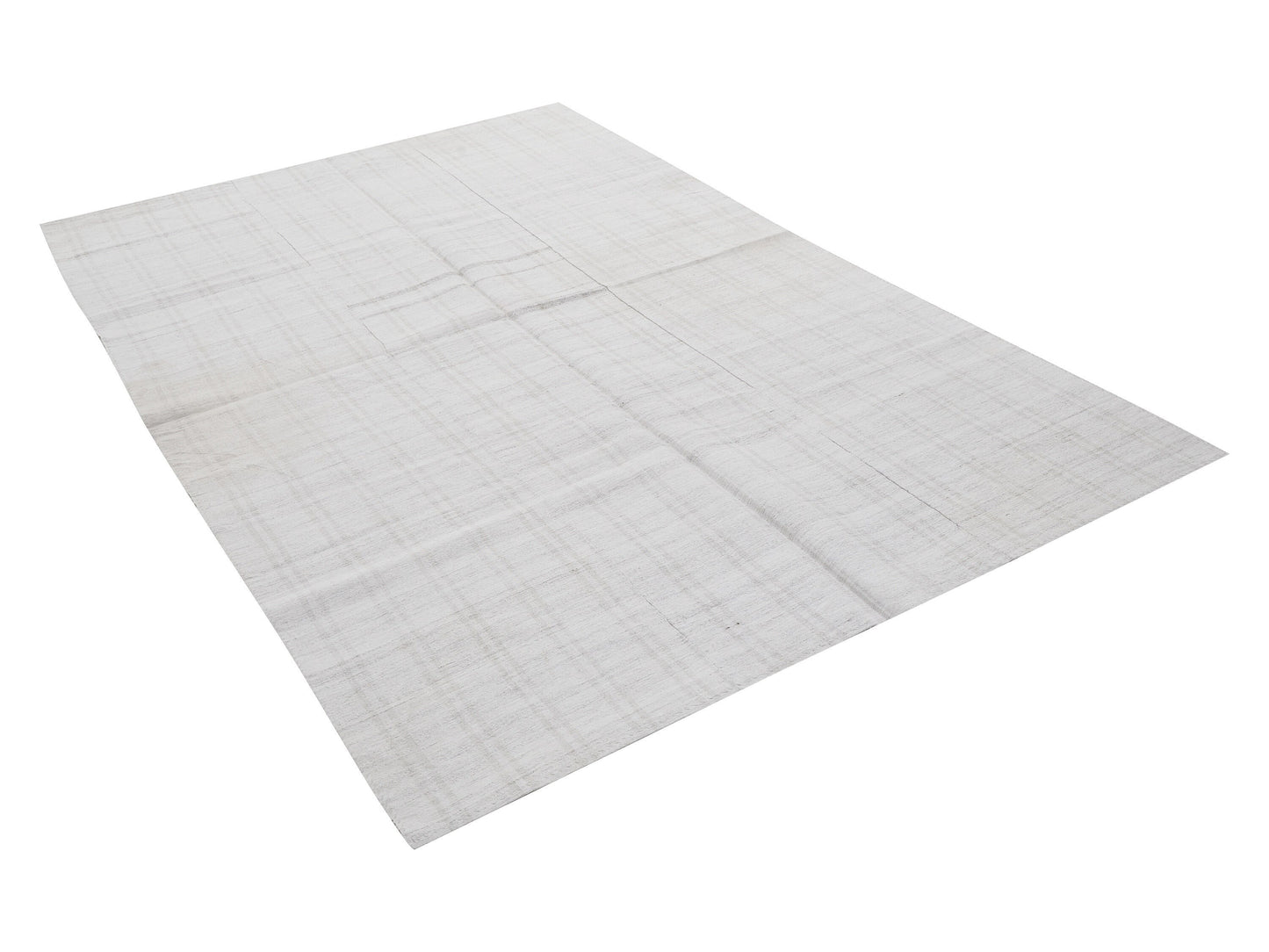 White Turkish Kilim Rug, Vintage Flat Weave Striped Kilim Rug, Handmade Scandinavian Kilim Rug, Neutral Muted Kilim Rug, Kilim Rug 6x9, 9912