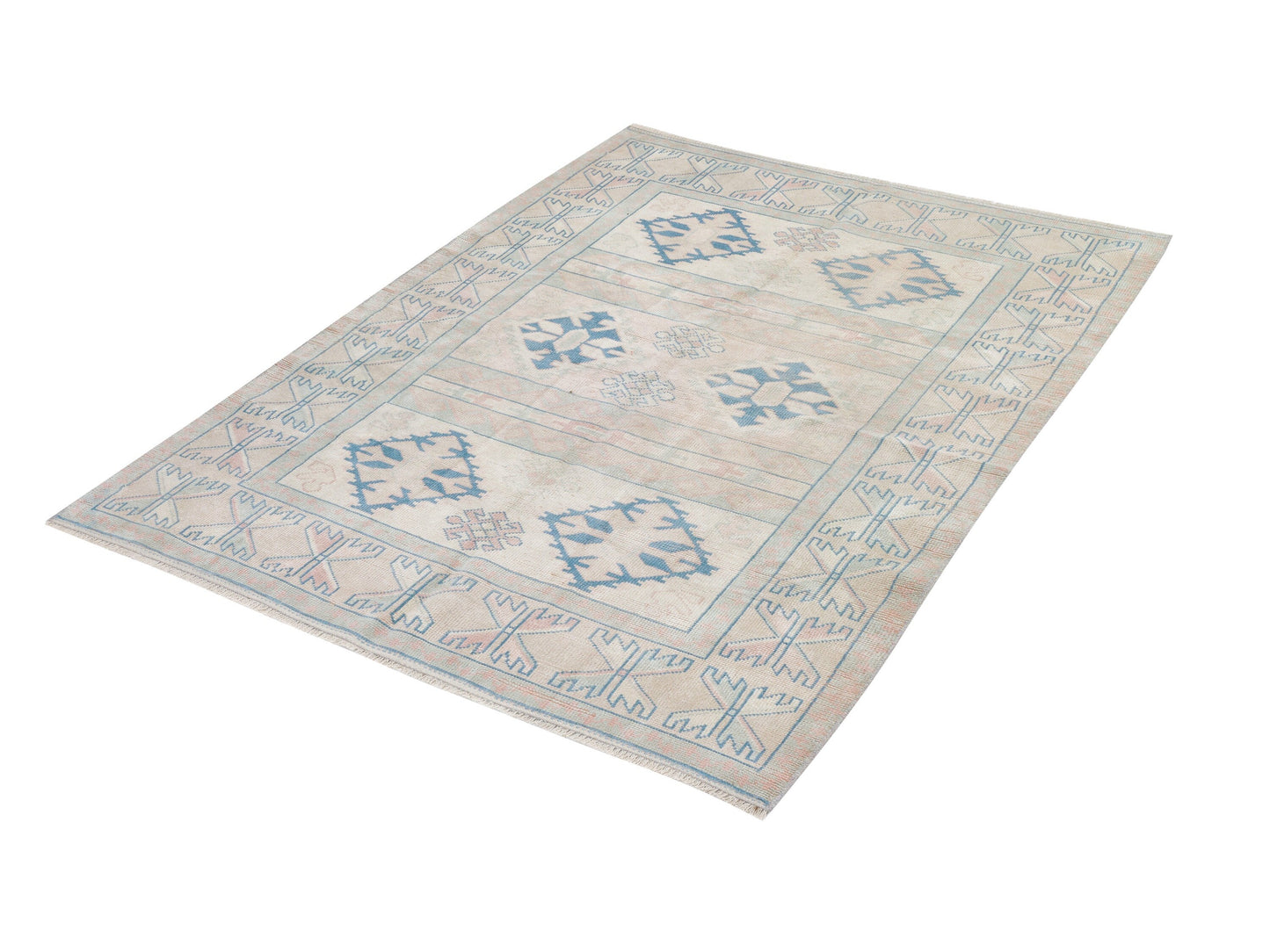5x8 Beige Anatolian Vintage rug , Oushak Handwoven Old Rug , 5x8 Turkish Faded rug , Area rug ,Unique rug, Neutral rug, 8698